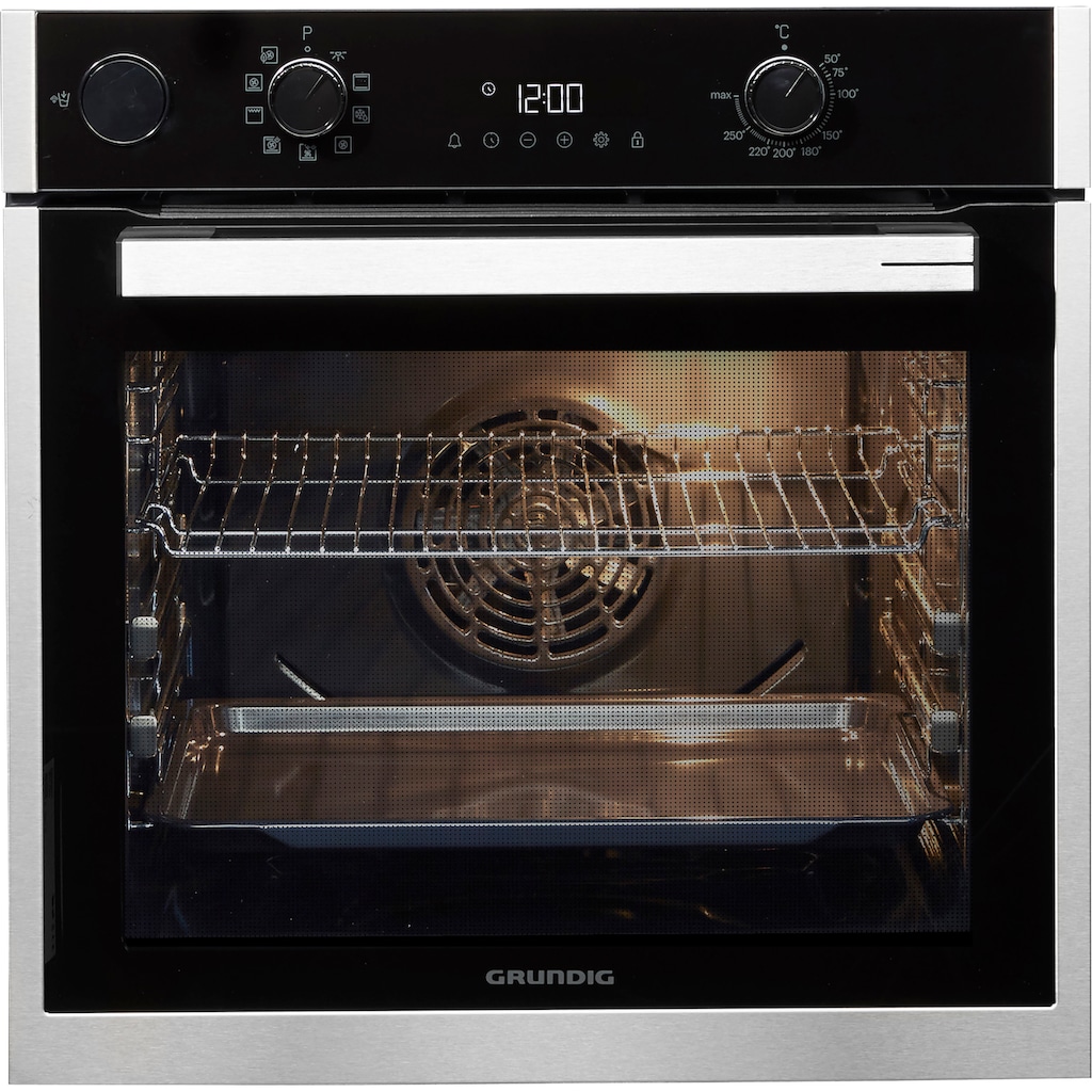 Grundig Dampfbackofen »GEBD19301B«, GEBD19301B, mit 2-fach-Teleskopauszug