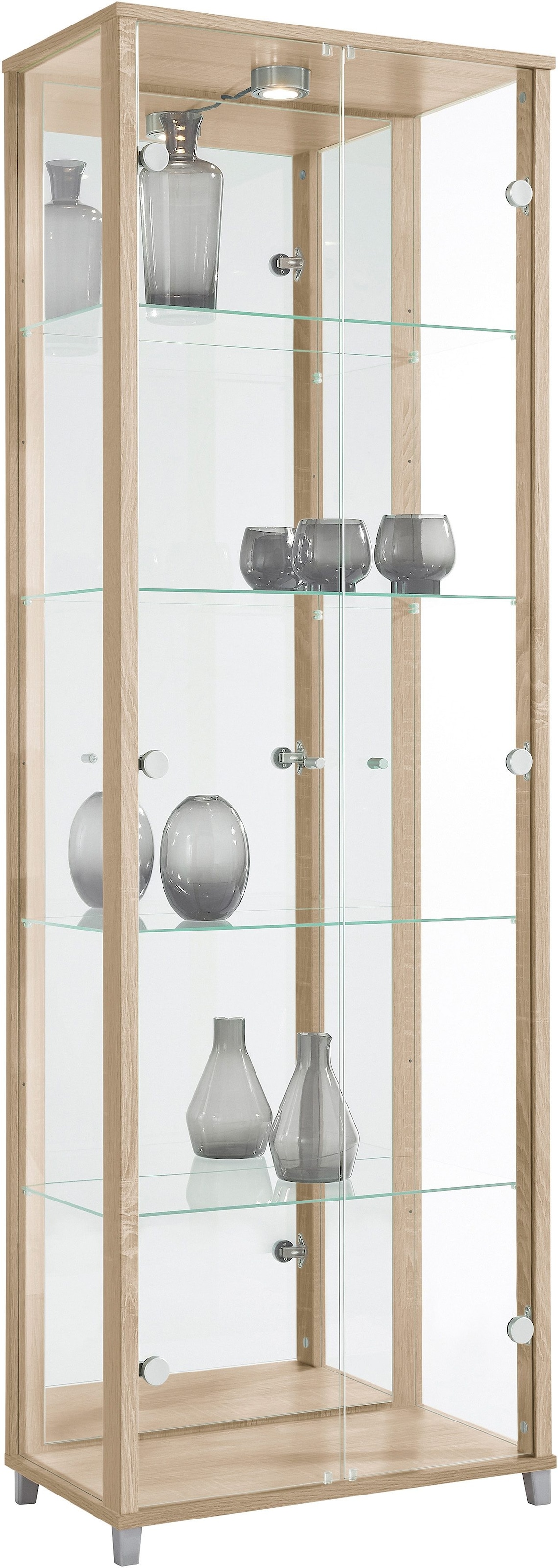 fif möbel Vitrine »OPTIMA«, Standvitrine, Vitrinenschrank, Glasvitrine, Sammlervitrine, LED