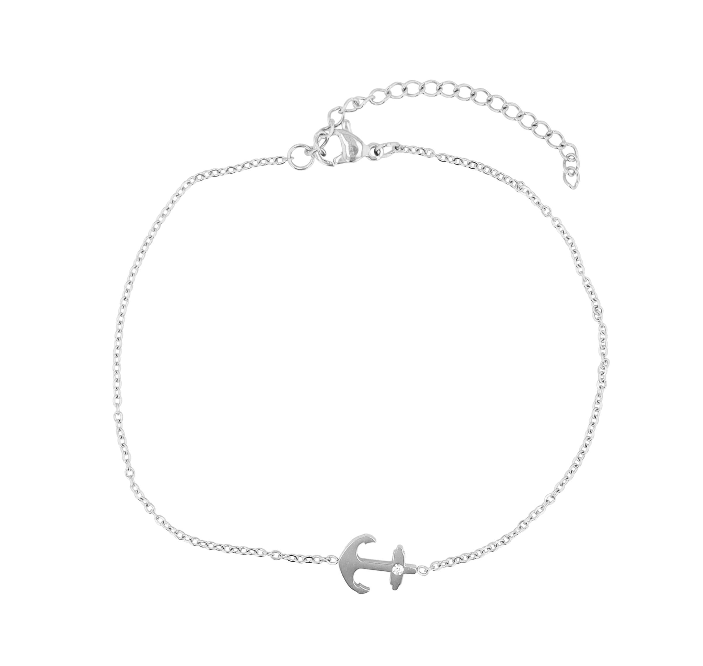 Adelia´s Fußkette »Edelstahl Fußkettchen Anker«