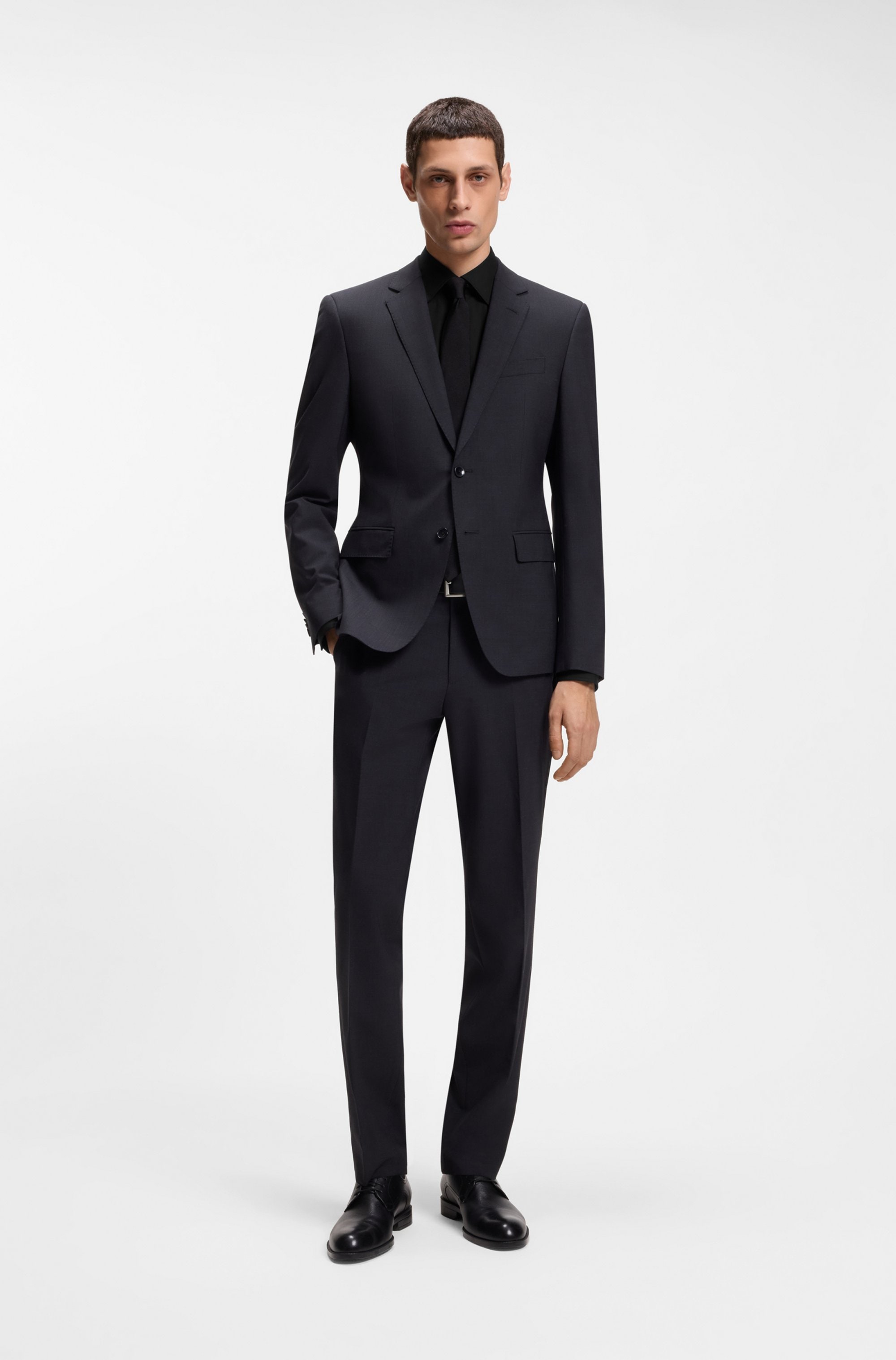 BOSS Businesshemd Kentkragen, Regular Fit, bügelleichte Qualität