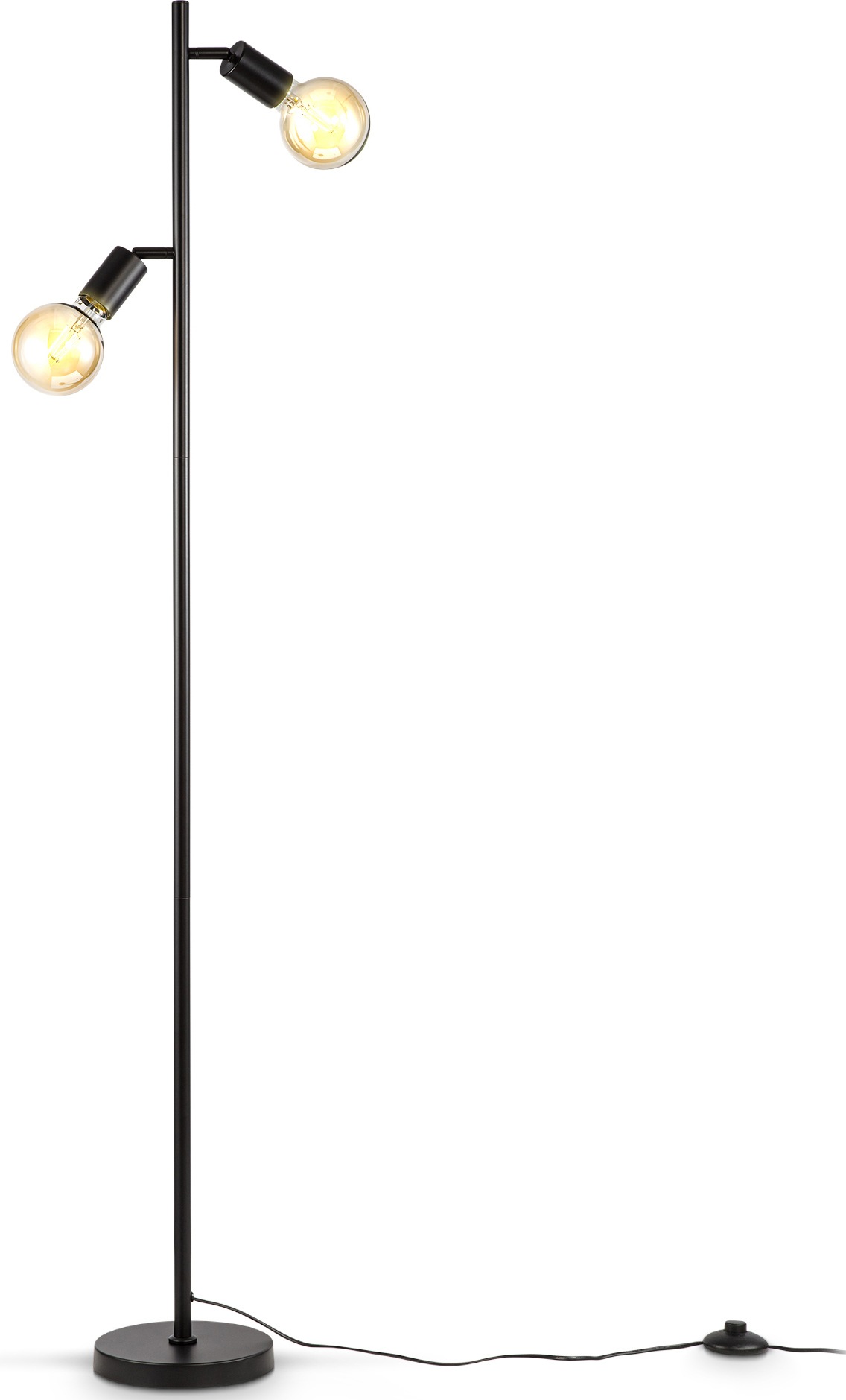 B.K.Licht Stehlampe, OTTO bei Inkl. schwarz, Ohne Metall, E27 Leuchtmittel Kabelschalter Leuchtmittel, Fassung, für online
