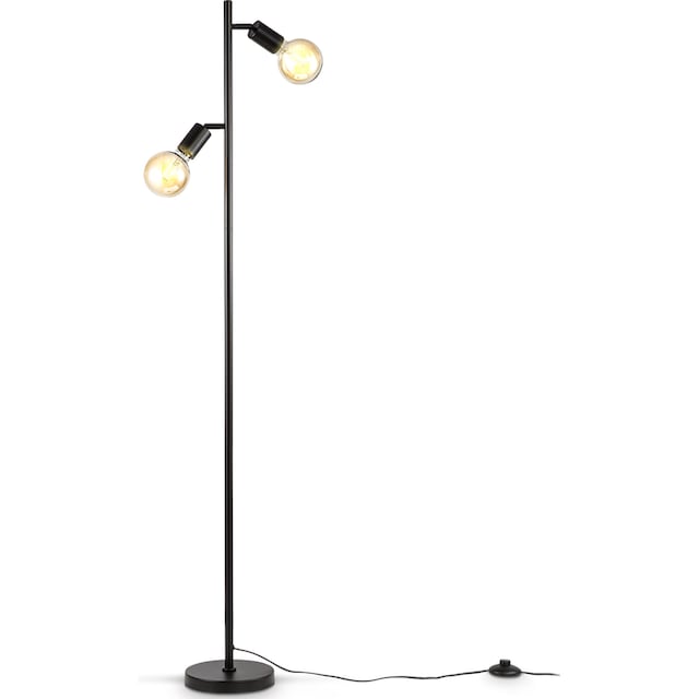 B.K.Licht Stehlampe, Metall, schwarz, für Leuchtmittel E27 Fassung, Ohne  Leuchtmittel, Inkl. Kabelschalter online bei OTTO