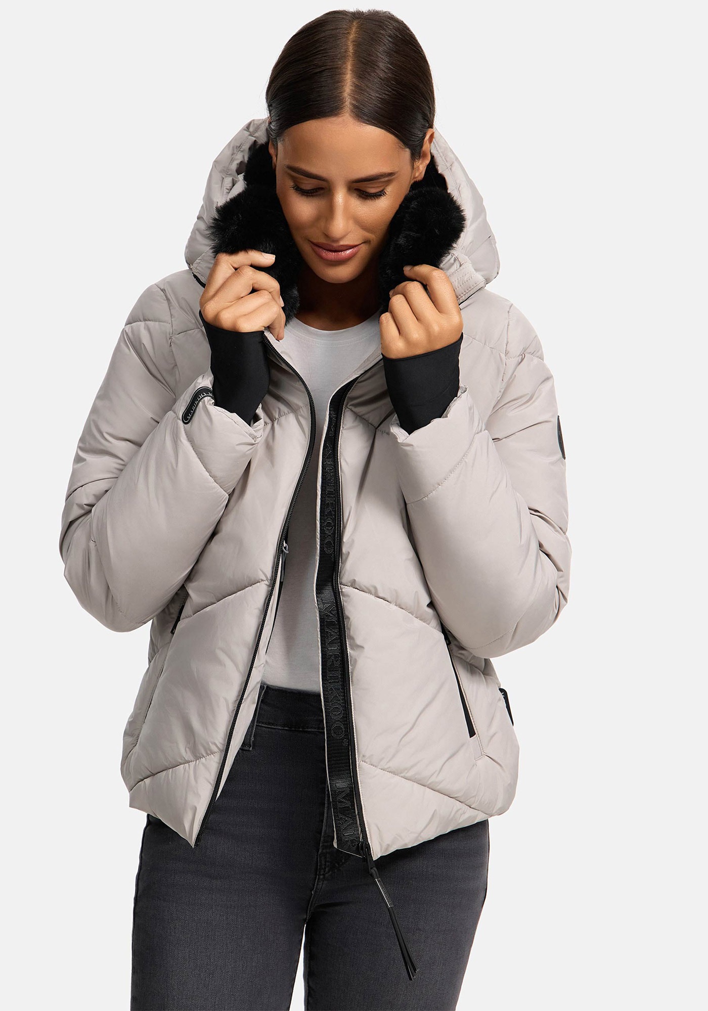 Marikoo Winterjacke »Marikoo Simaraa kurze Damen Winter Steppjacke N007«