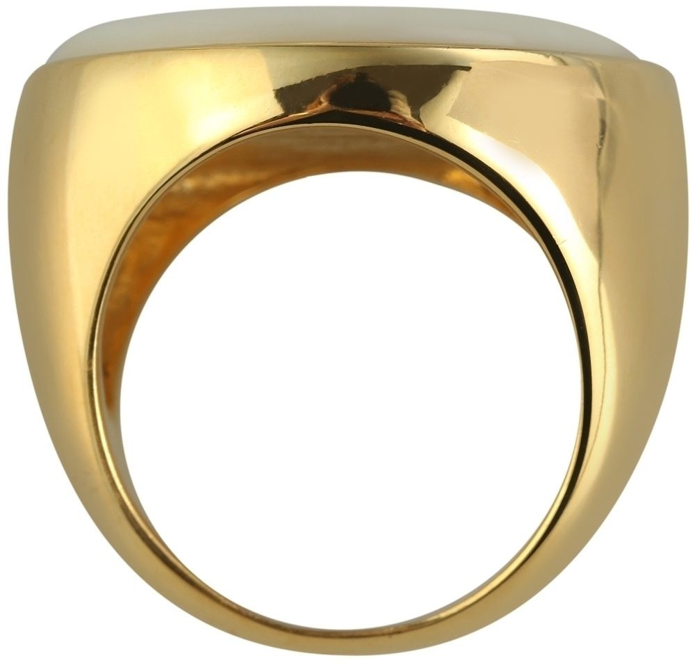 Adelia´s Fingerring »Ring aus Edelstahl mit Perlmutt«