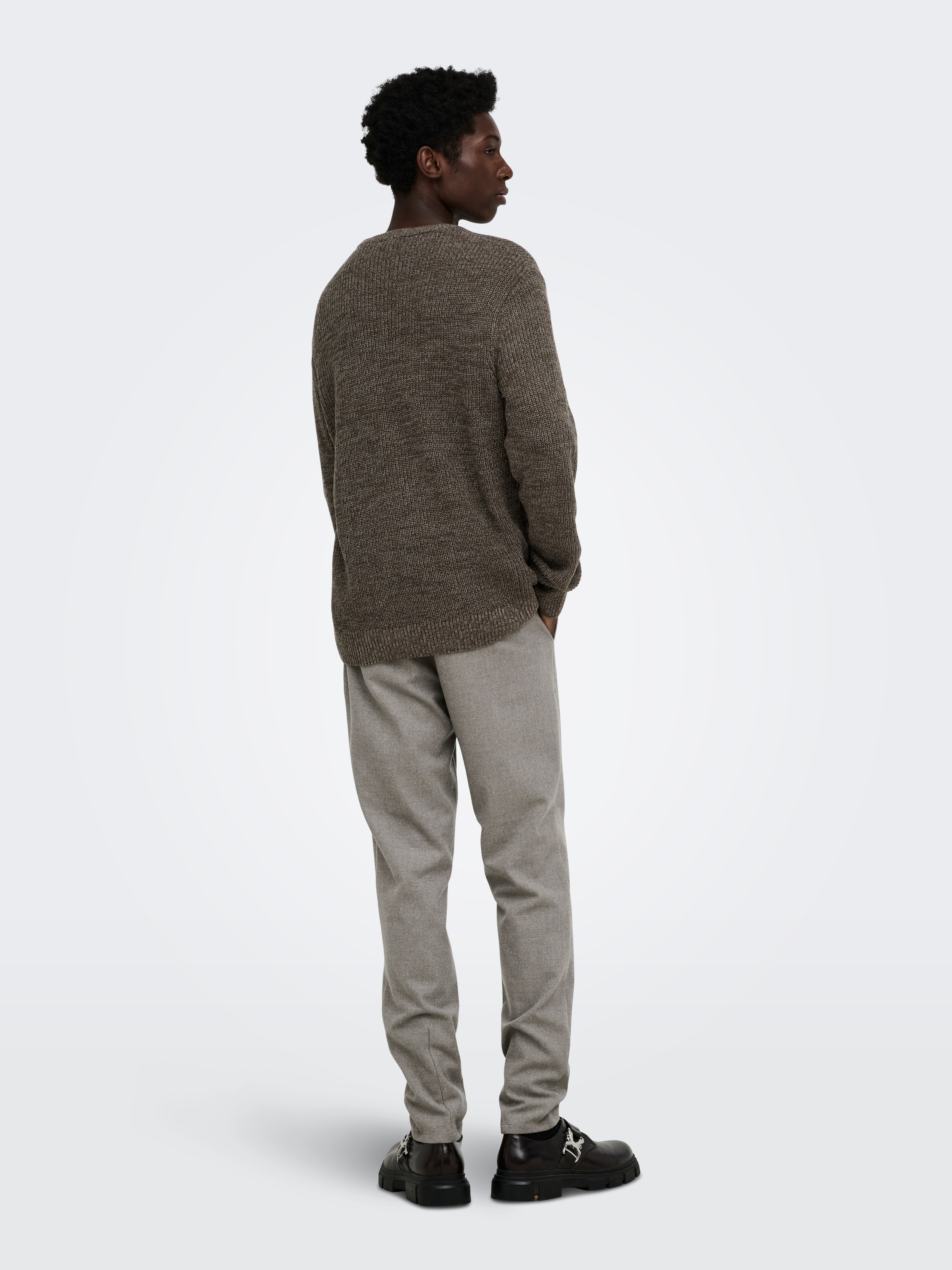ONLY & SONS Rundhalspullover »ONSJONAS REG CREW NECK KNIT« Kunstfaser, regular fit