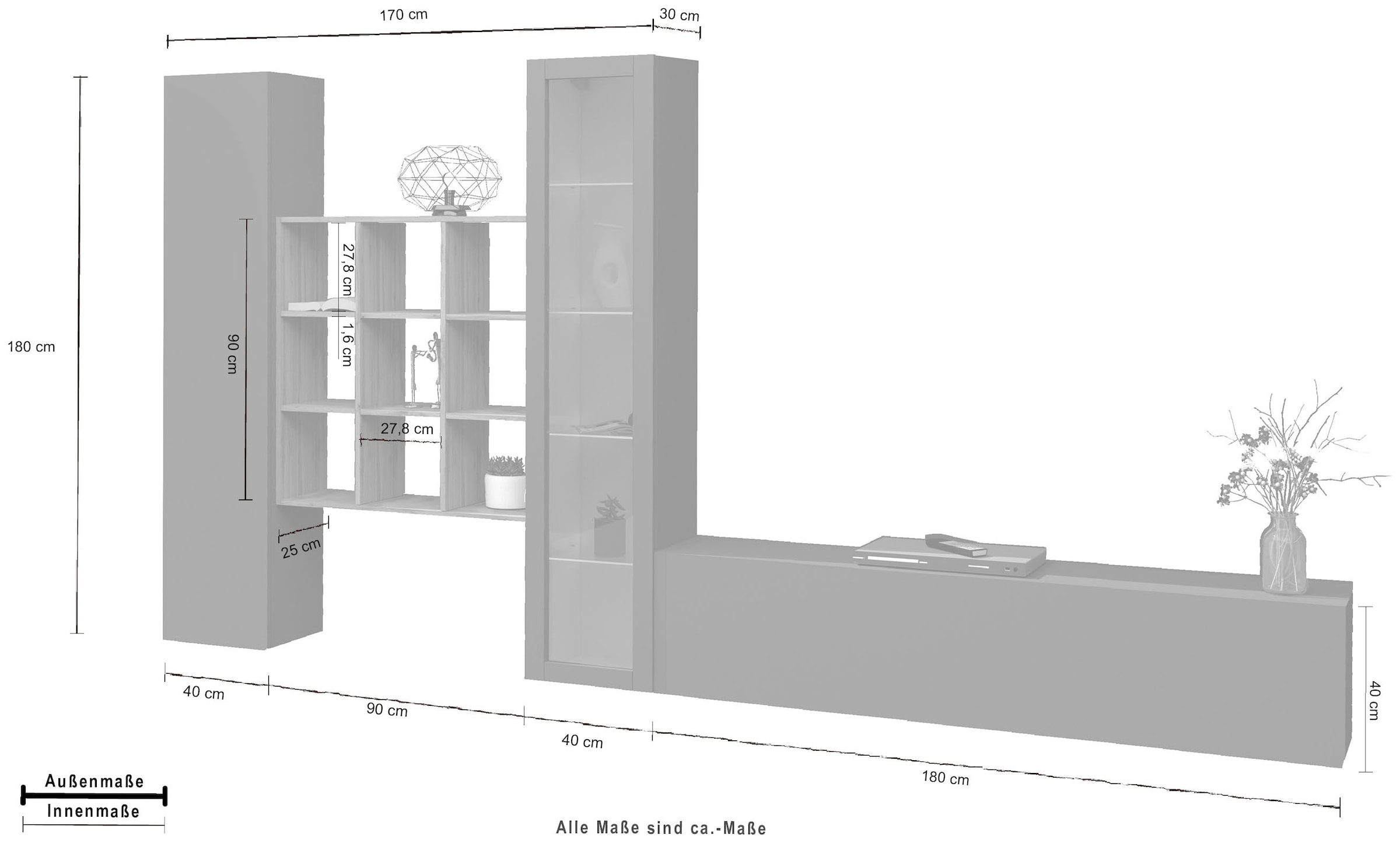 INOSIGN Wohnwand »Maruska« 1 Stk. tlg.