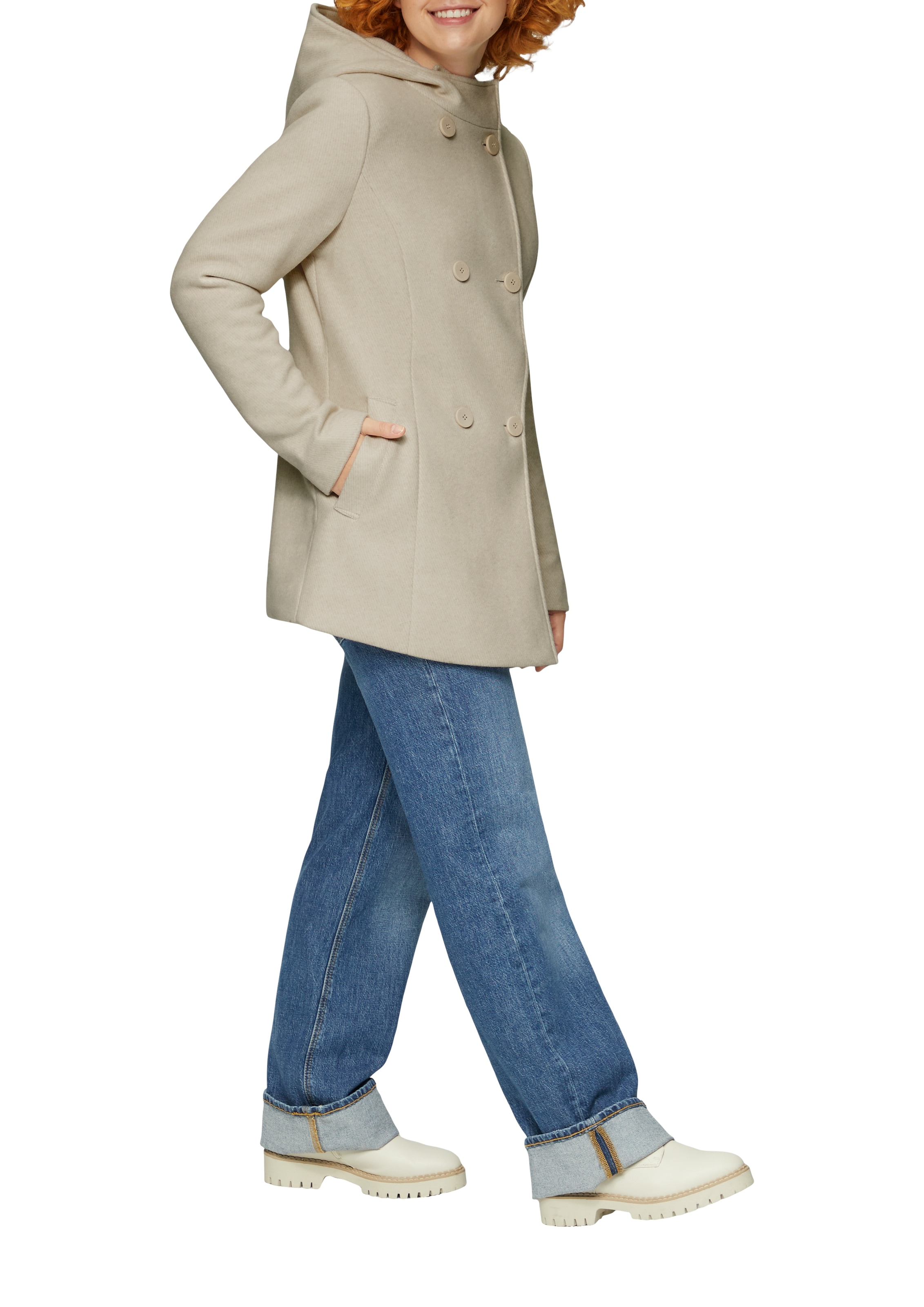 QS Outdoorjacke, mit Kapuze, mit Kapuze