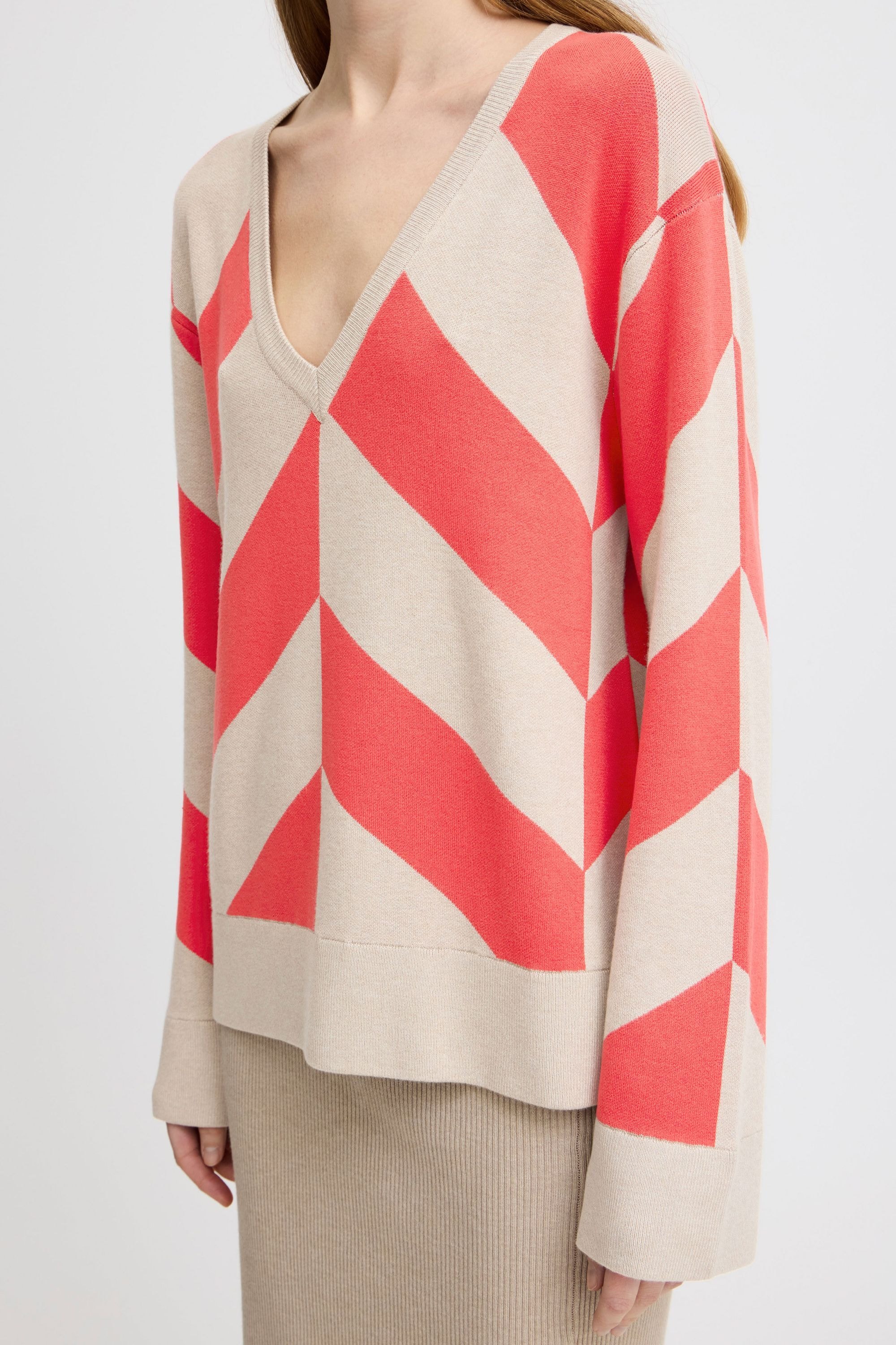 b.young Strickfleece-Pullover »Strickpullover BYMMMORLA GEOMETRIC JUMPER -«