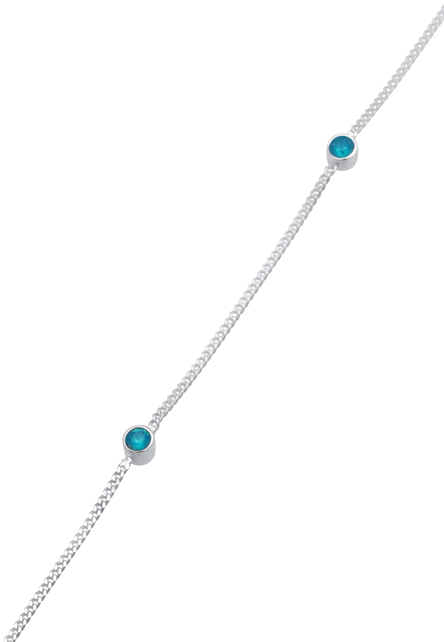 Elli Fußkette »Fußschmuck Fußkettchen 925 Silber, mit Kristallen von Swarovski®«