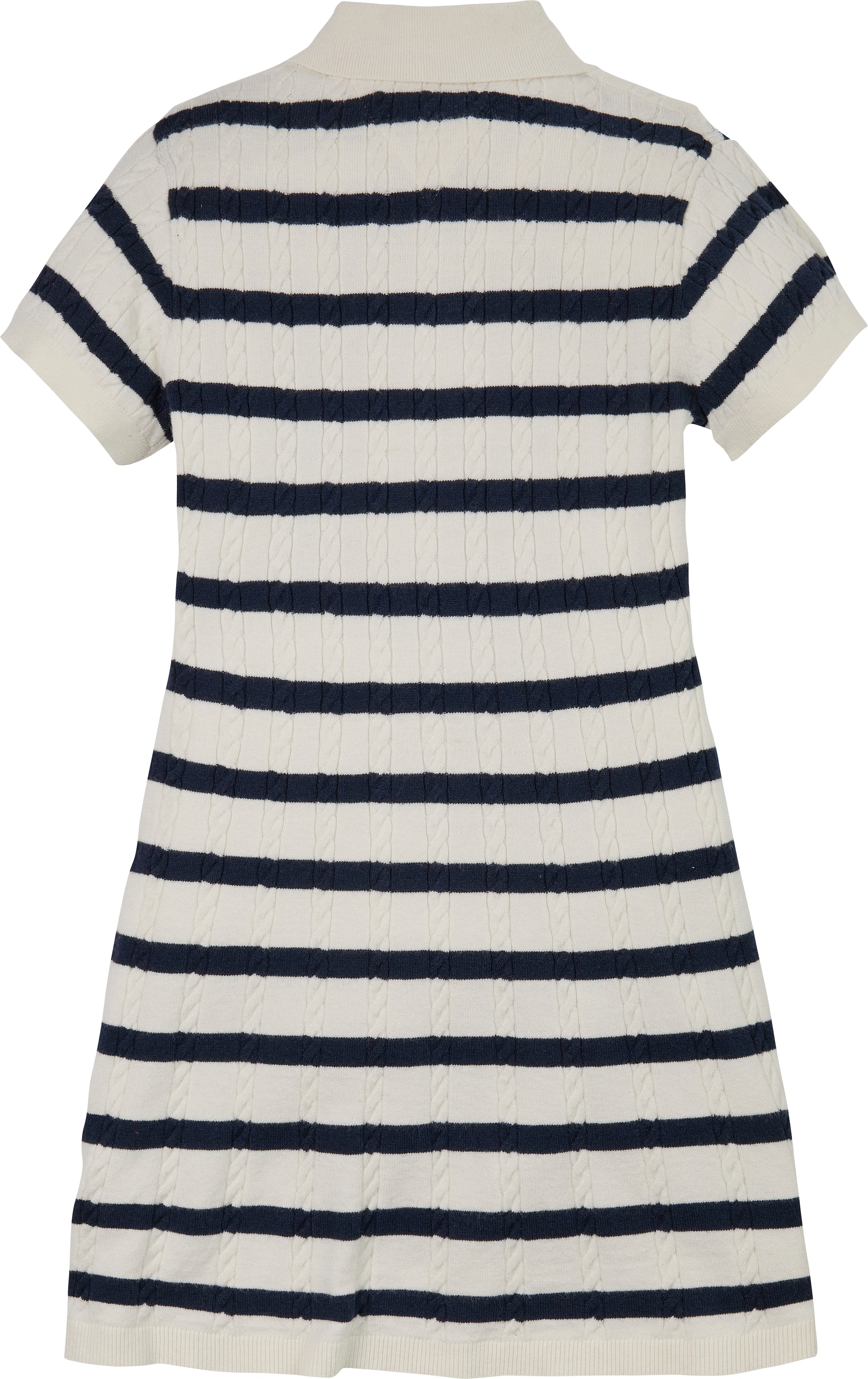 Tommy Hilfiger Strickkleid »SWEATER DRESS SS«, mit Streifenmuster, mit Zopfmuster