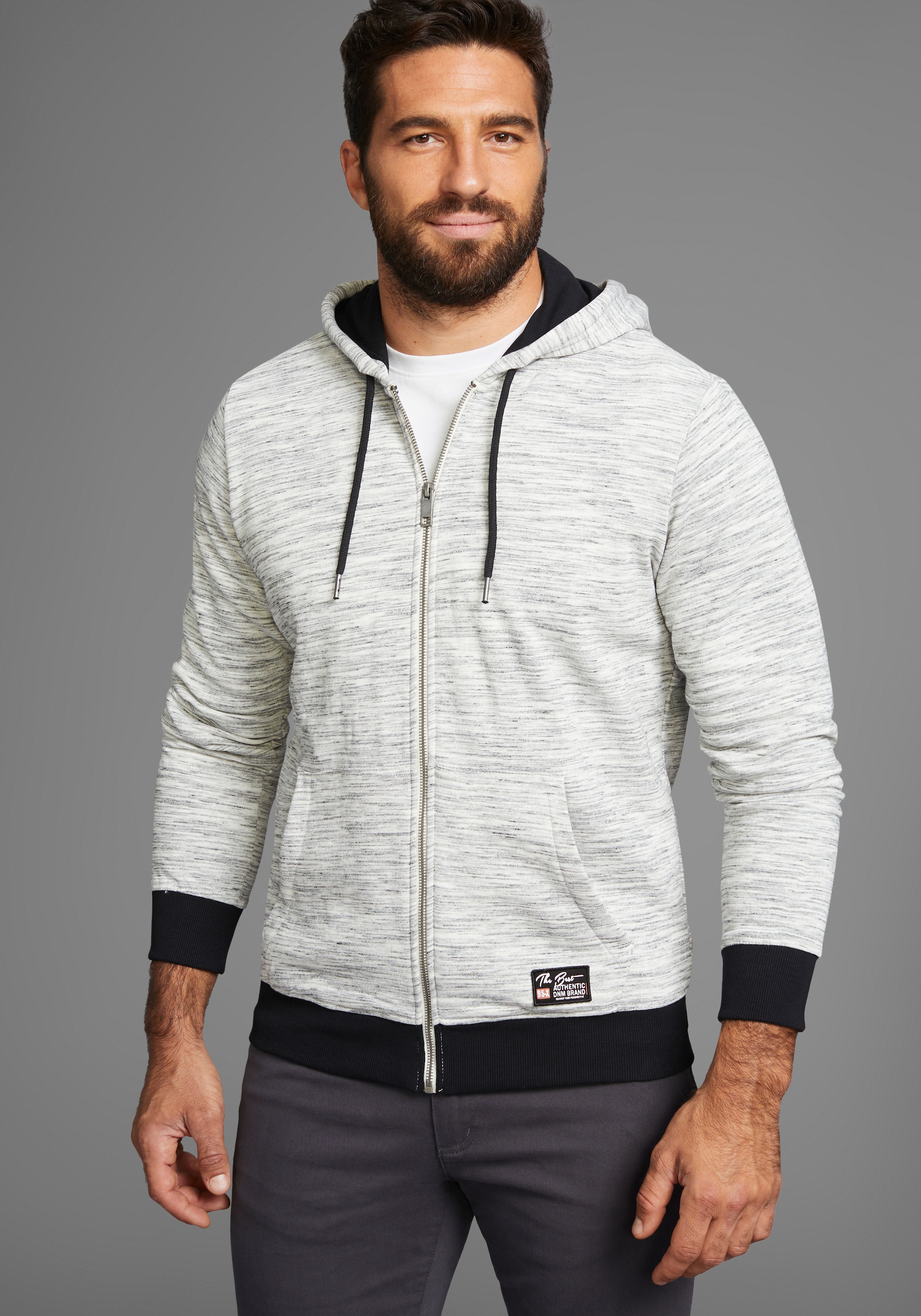 Man's World Kapuzensweatjacke, mit Logo auf der Brust - NEUE KOLLEKTION