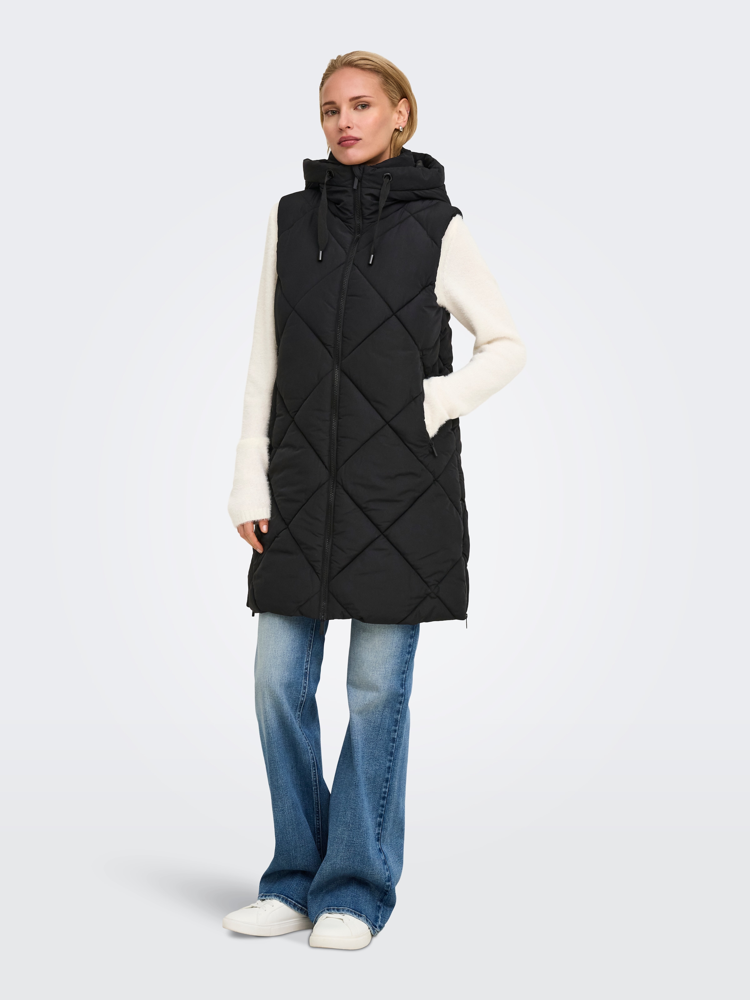 ONLY Steppweste »ONLMAGGI HOOD WAISTCOAT CC OTW« Kunstfaser