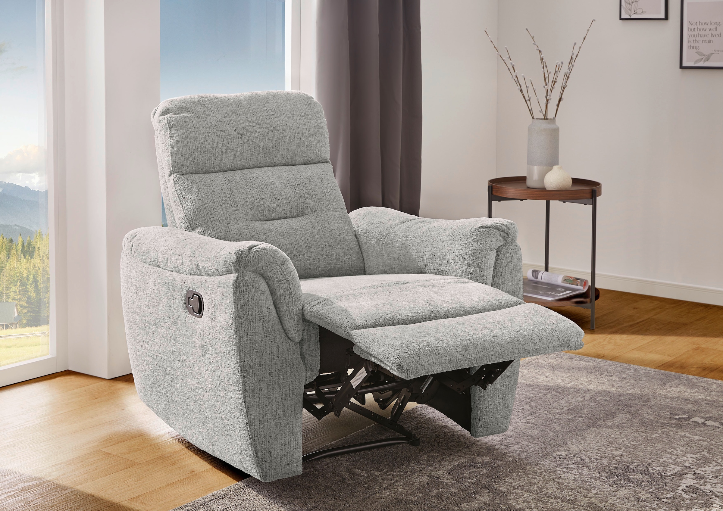 Jockenhöfer Gruppe Sessel »Utah« Liegefunktion durch halbautomatische Relaxfunktion, TFK-Polsterung