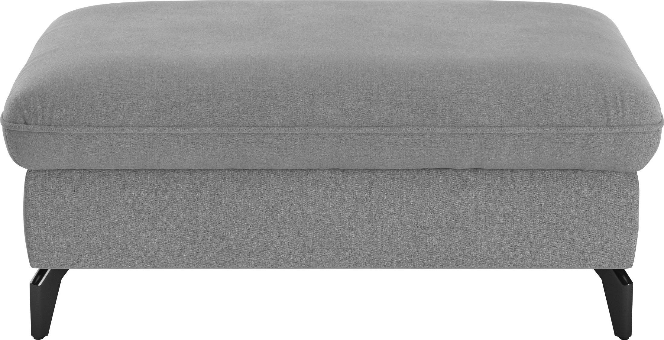 sit&more Polsterhocker »Leandro«, mit schwarzen Metallfüßen