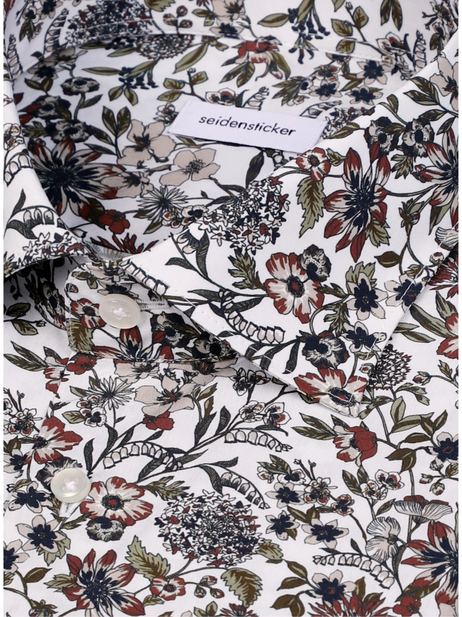 seidensticker Businesshemd »Schwarze Rose« Regular 1/2 Kentkragen Druck