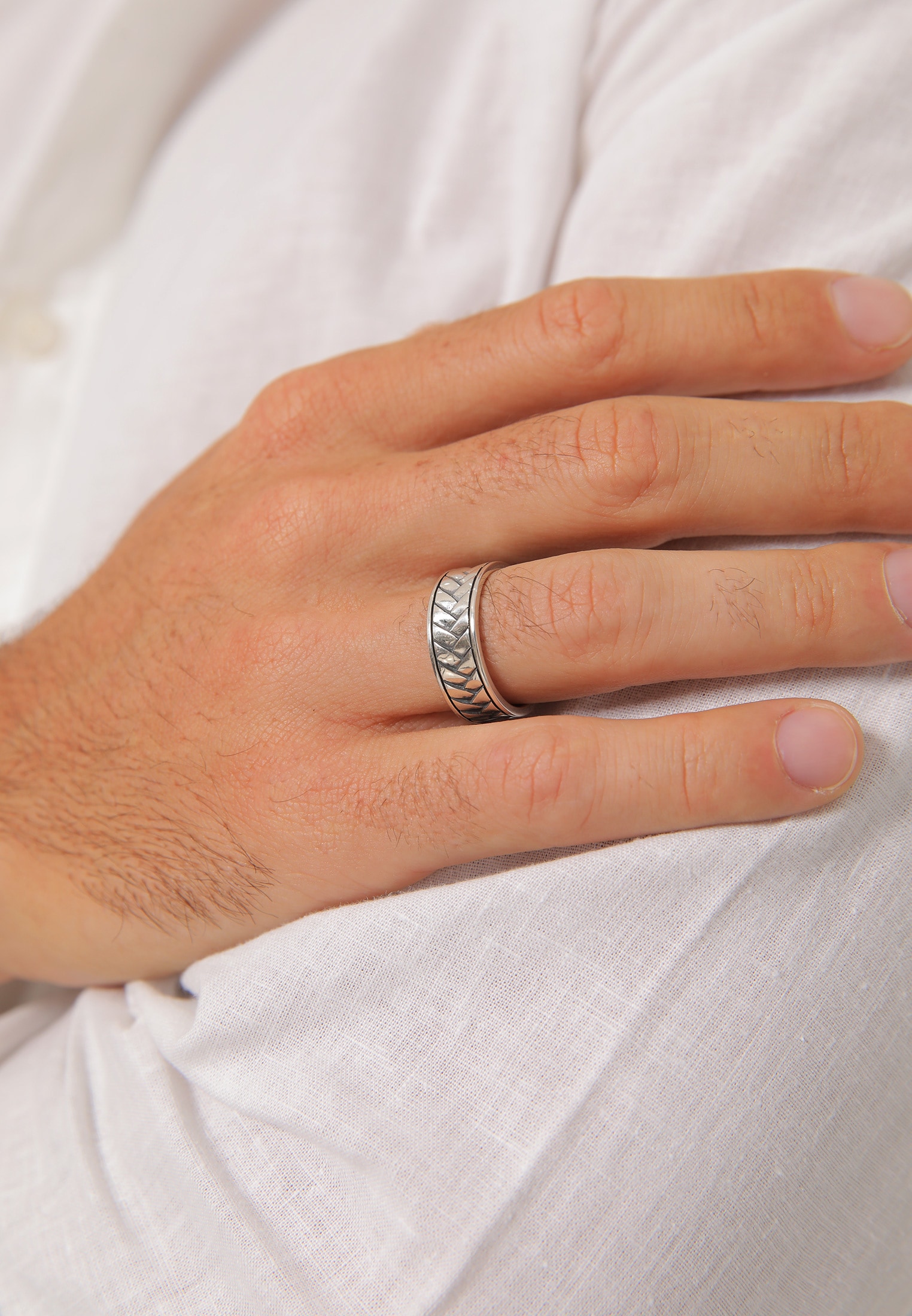 Kuzzoi Silberring »Ring Herren Bandring Used Vintage Retro 925 Silber«