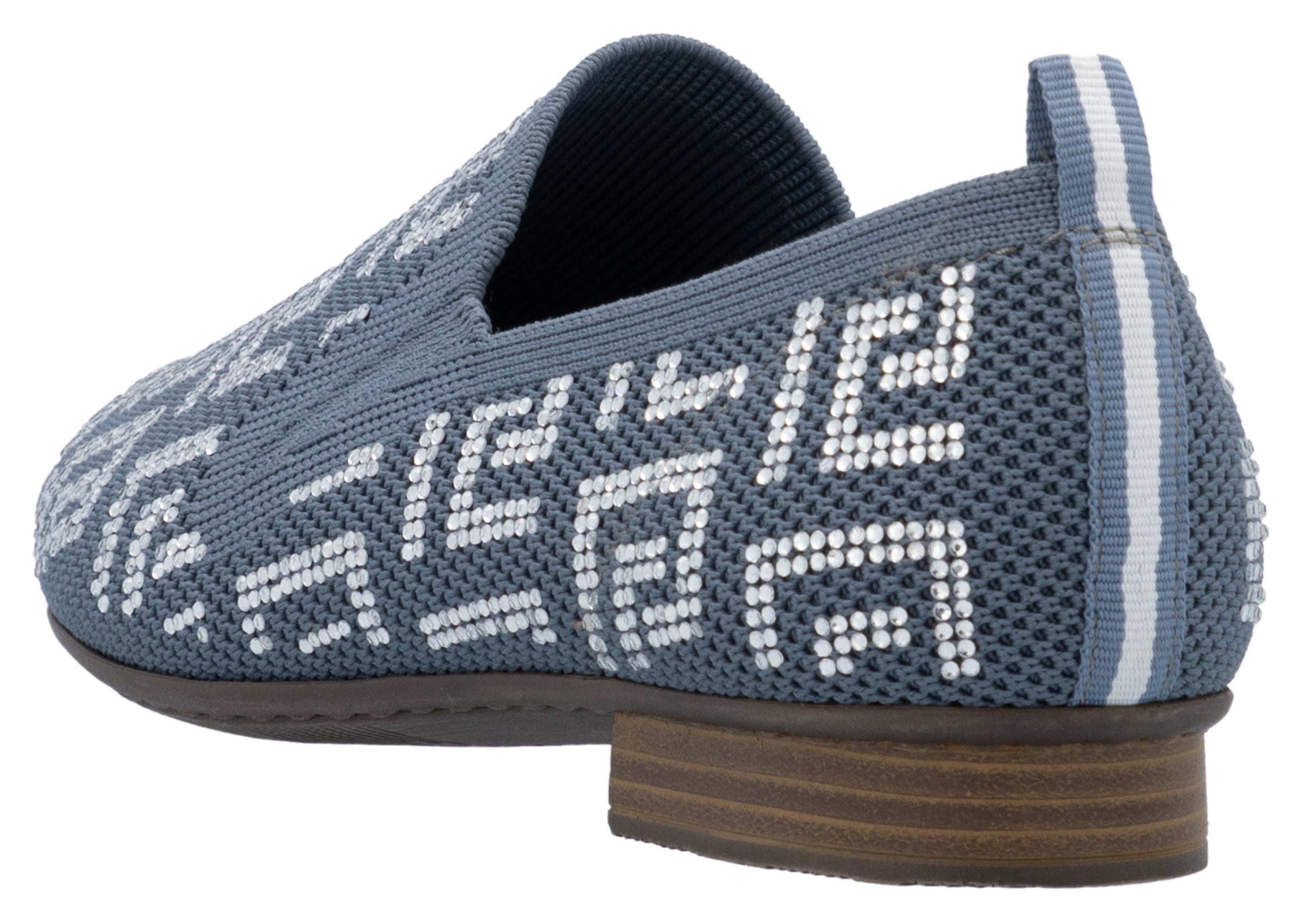 Rieker Slipper, Halbschuh, Schlupfschuh, Blockabsatz, Loafer mit Stretcheinsätzen