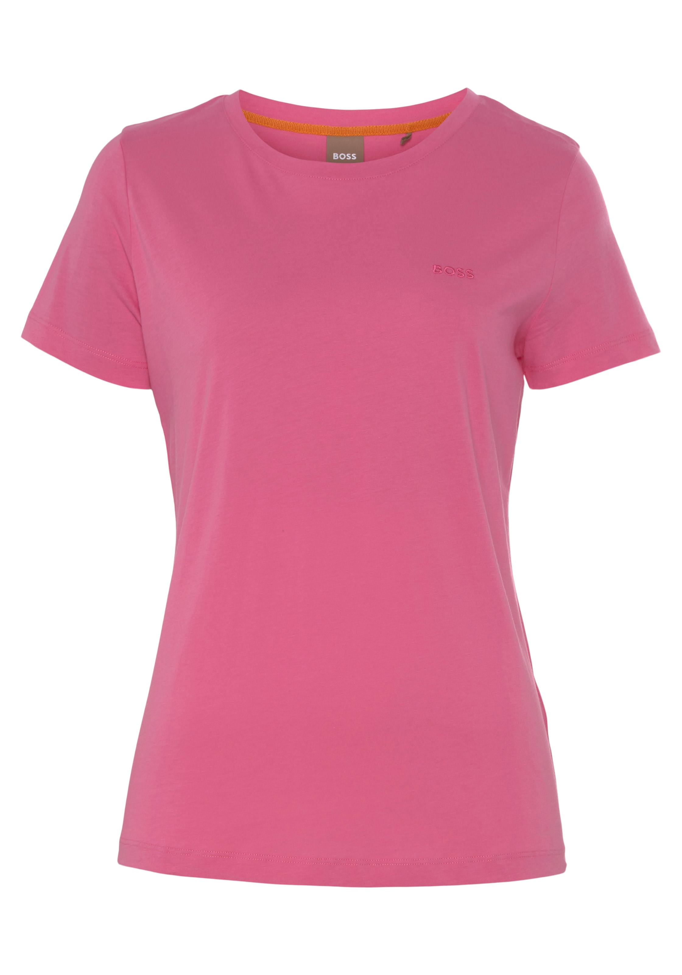 BOSS ORANGE T-Shirt, Logostickerei, mit OTTO Online Stoff, weicher, im Qualität Premium hochwertiger Shop
