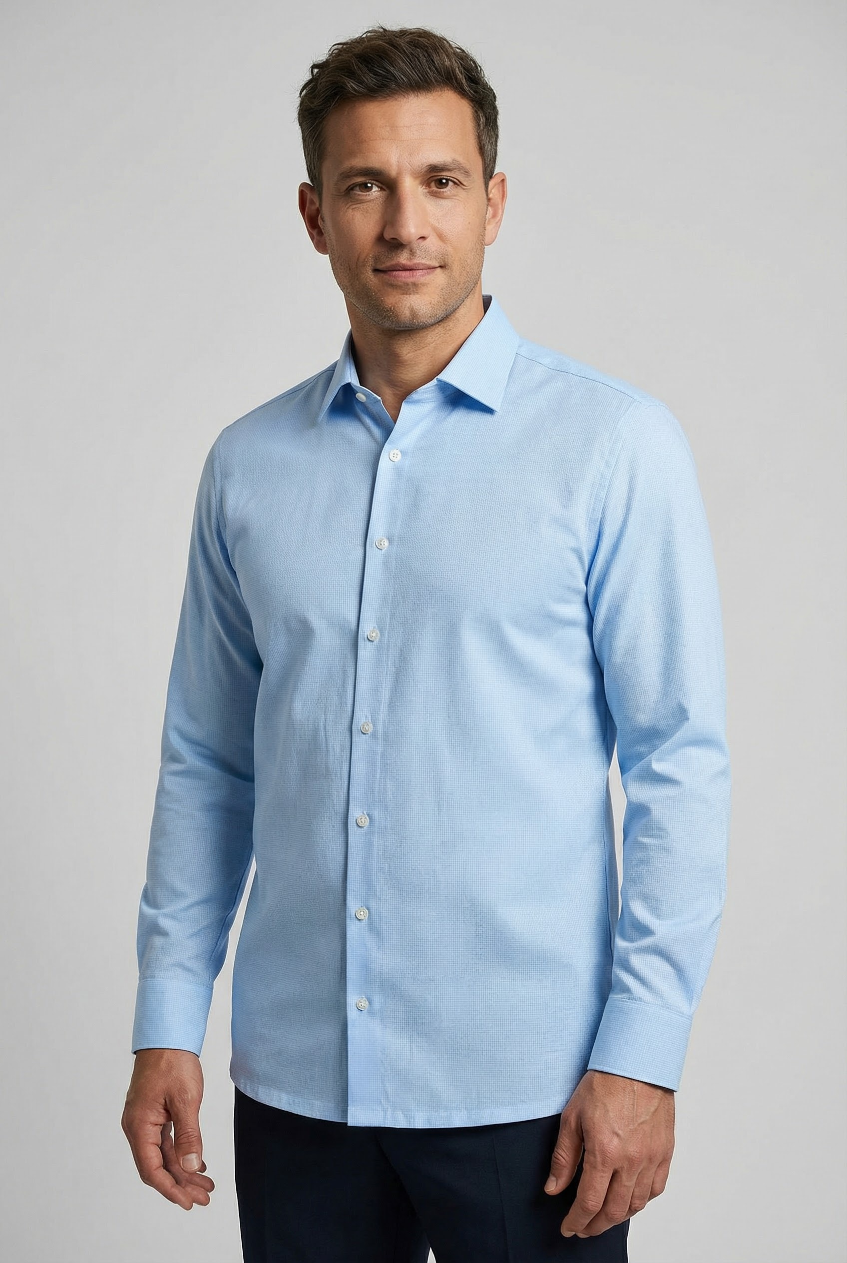 OLYMP Langarmhemd »24/7 - Level 5« Body fit, New York Kentkragen, Businesshemd, Jersey-Qualität