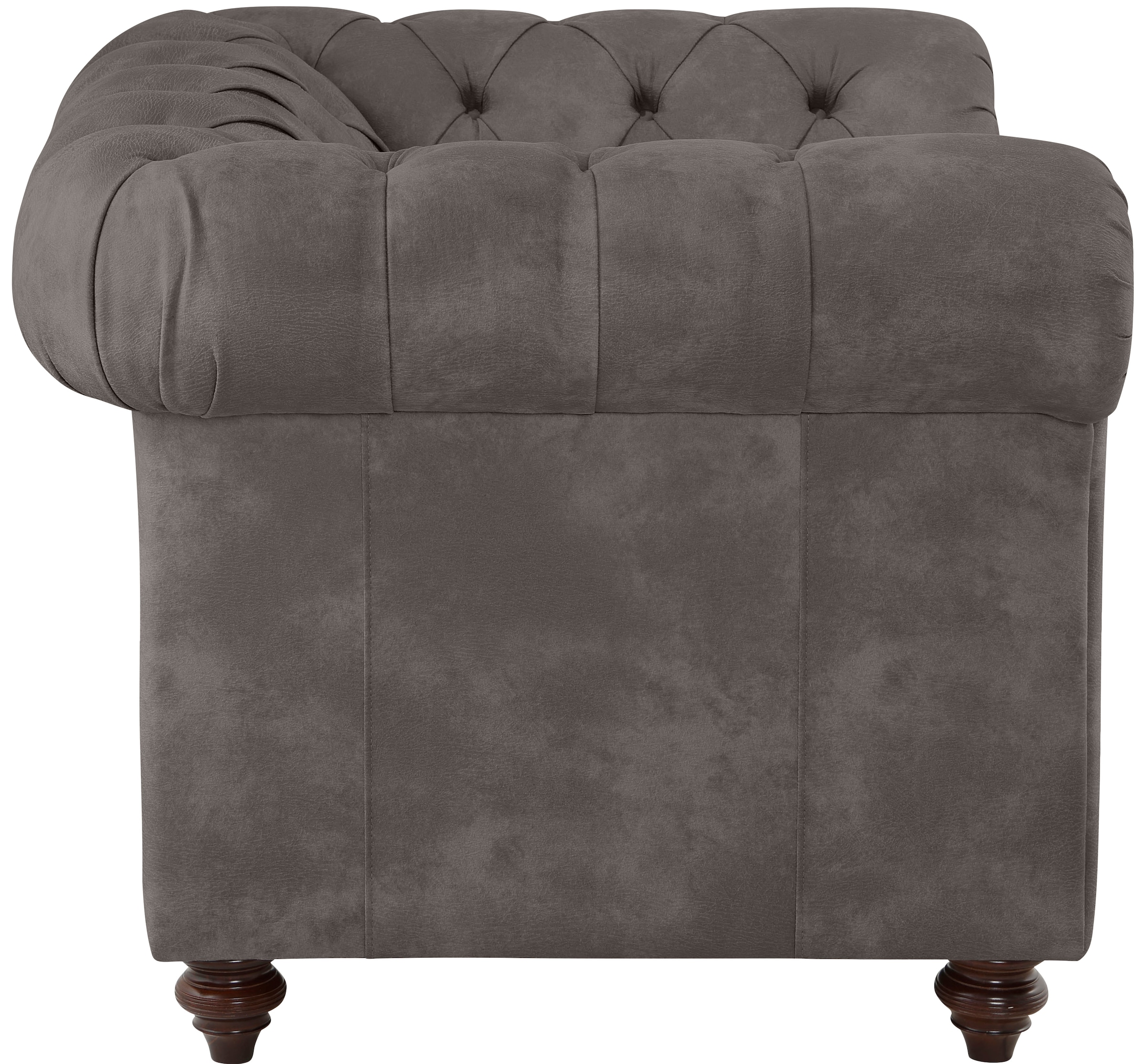 Home affaire Sessel »Chesterfield B/T/H: 105/69/74 cm«, mit hochwertiger Knopfheftung, auch in Leder