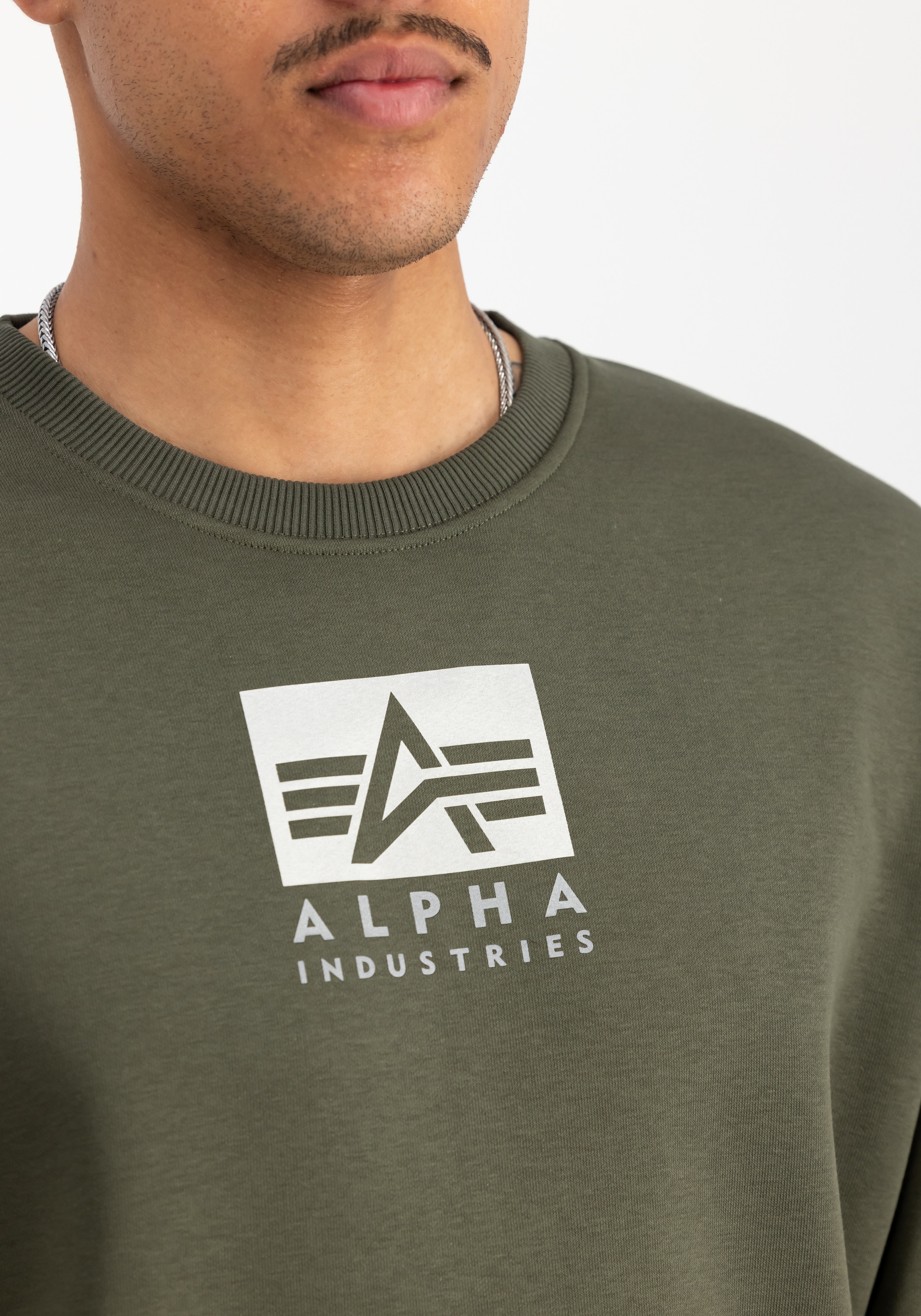 Alpha Industries Sweater »Alpha Industries Men - Sweatshirts Satin Logo Sweatshirt«
