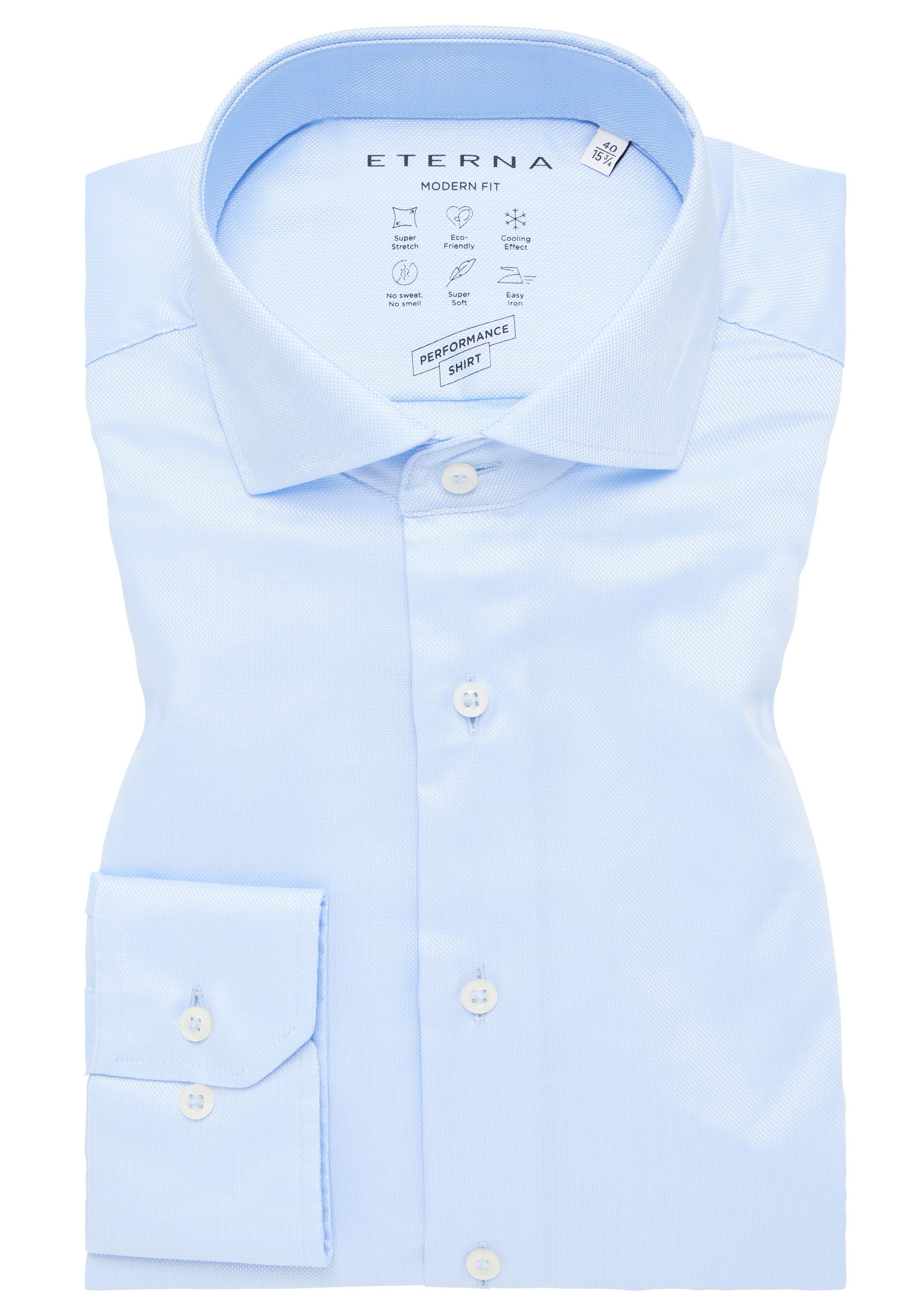 Eterna Langarmhemd »MODERN FIT«, EASY IRON (bügelleicht)
