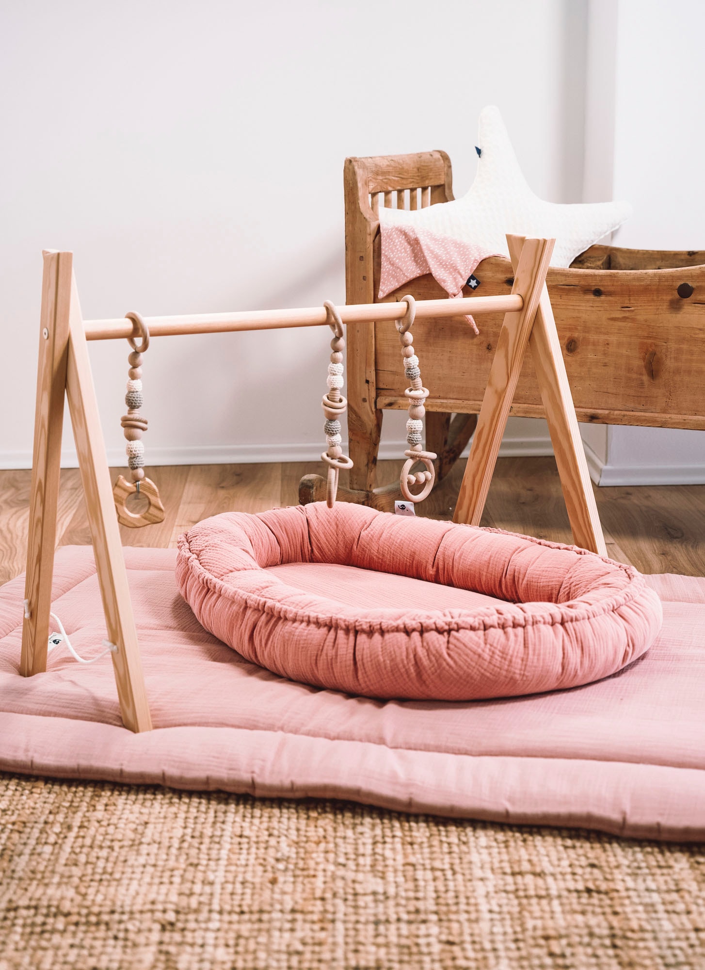 Julius Zöllner Kuschelnest »NIDO, Musselin dusty rose«, Made in Germany