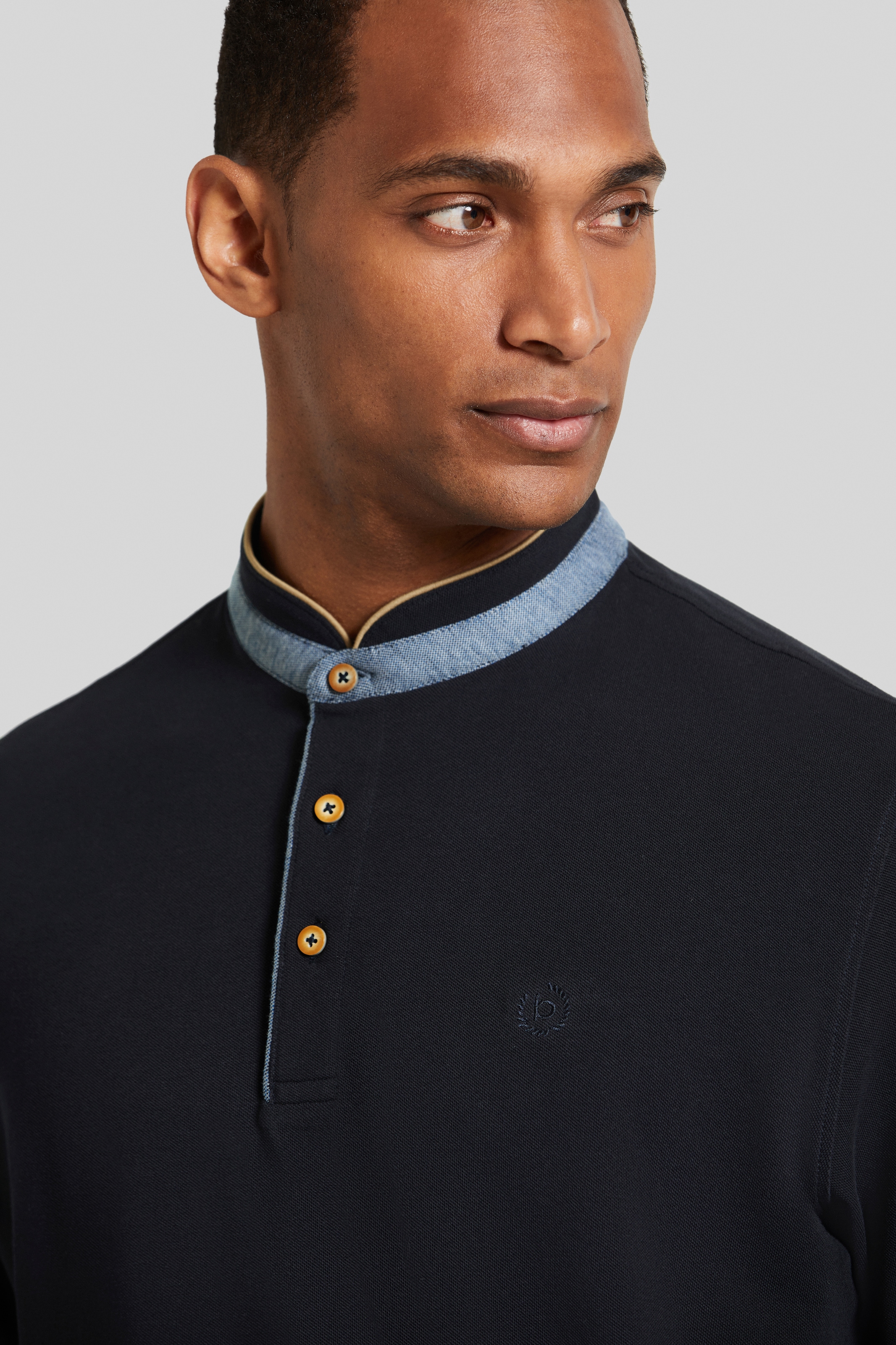 bugatti Poloshirt, mit modischem Stehkragen