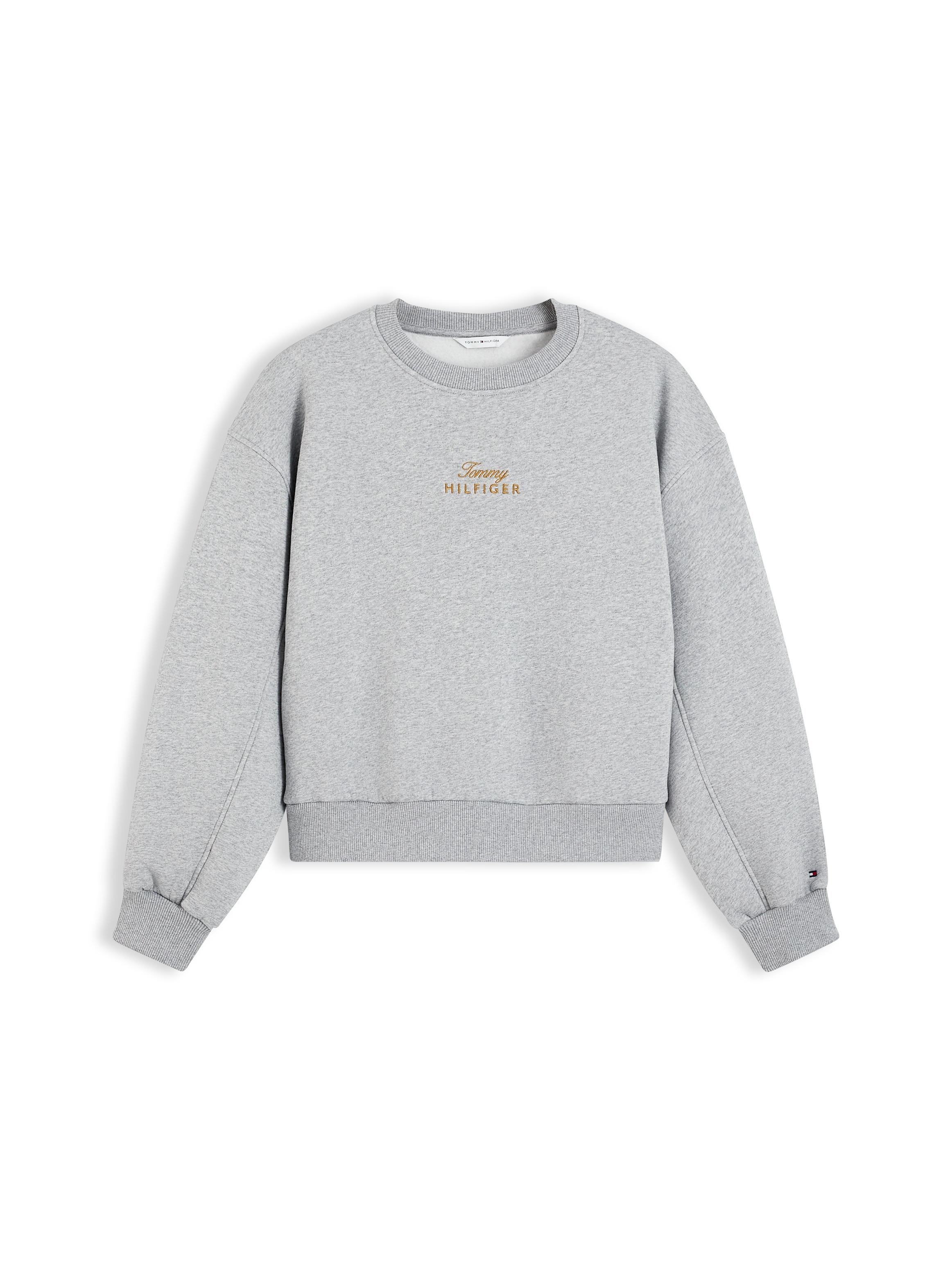 Tommy Hilfiger Sweatshirt »GOLD SCRIPT FLEECE RLX C-NK SWT«, Baumwollmischung, relaxed fit
