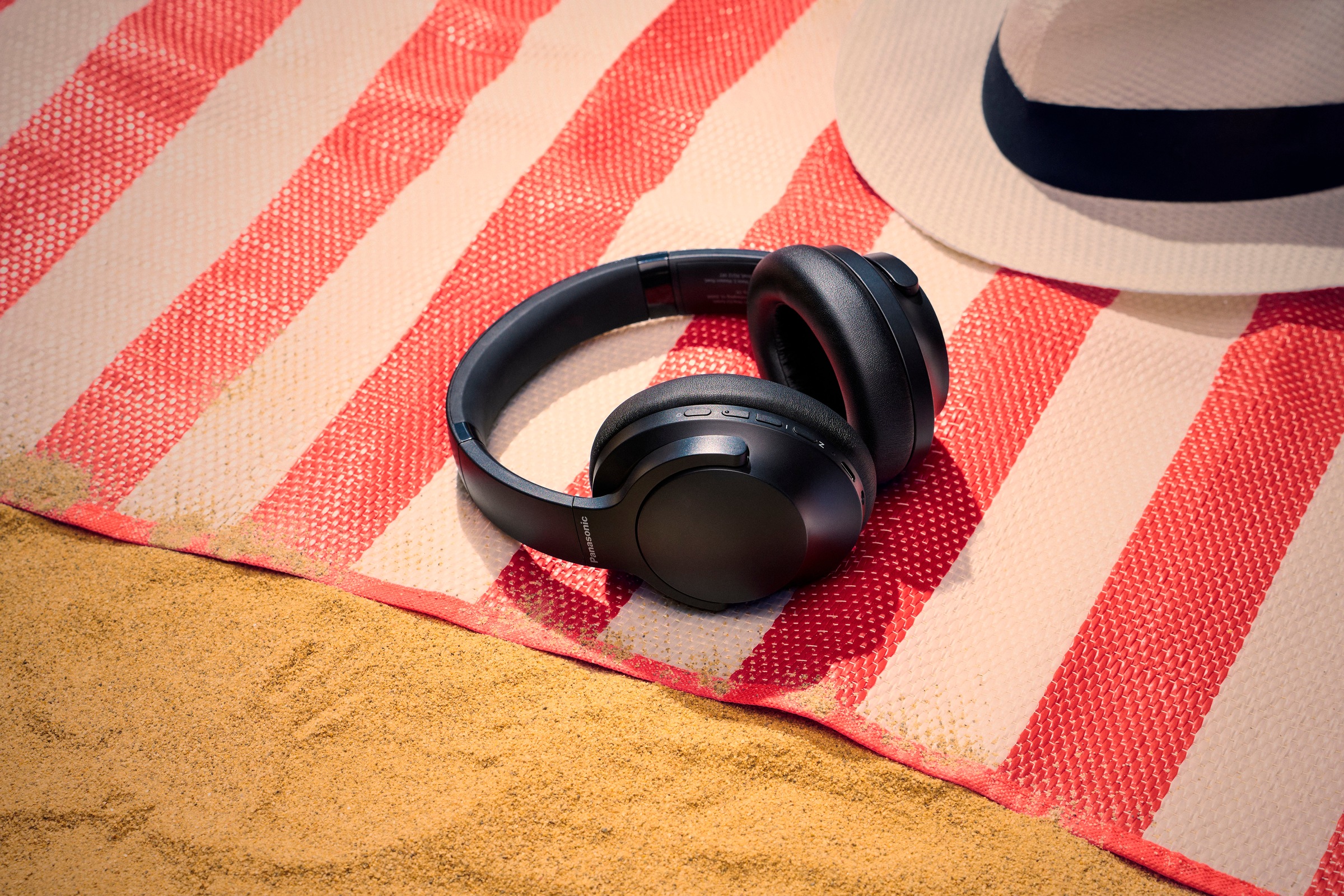 Panasonic Bluetooth-Kopfhörer »RB-HX330B«, A2DP Bluetooth-AVRCP Bluetooth-HFP-Bluetooth, Active Noise Cancelling (ANC)-Freisprechfunktion-Multi-Point-Verbindung-Sprachsteuerung-kompatibel mit Siri