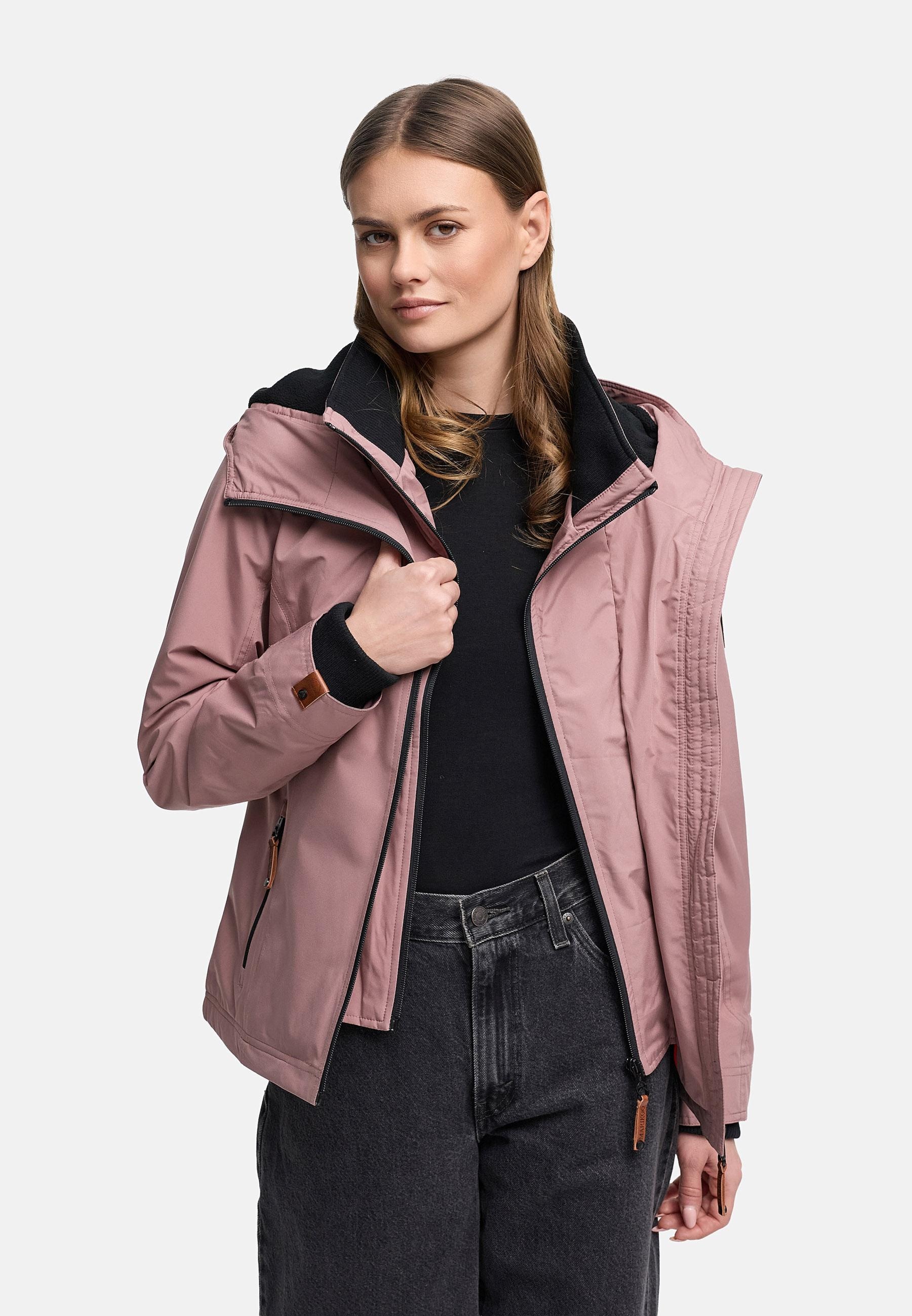 Marikoo Outdoorjacke »Übergangsjacke Erdbeere« mit Kapuze sportliche Funktionsjacke mit Kapuze