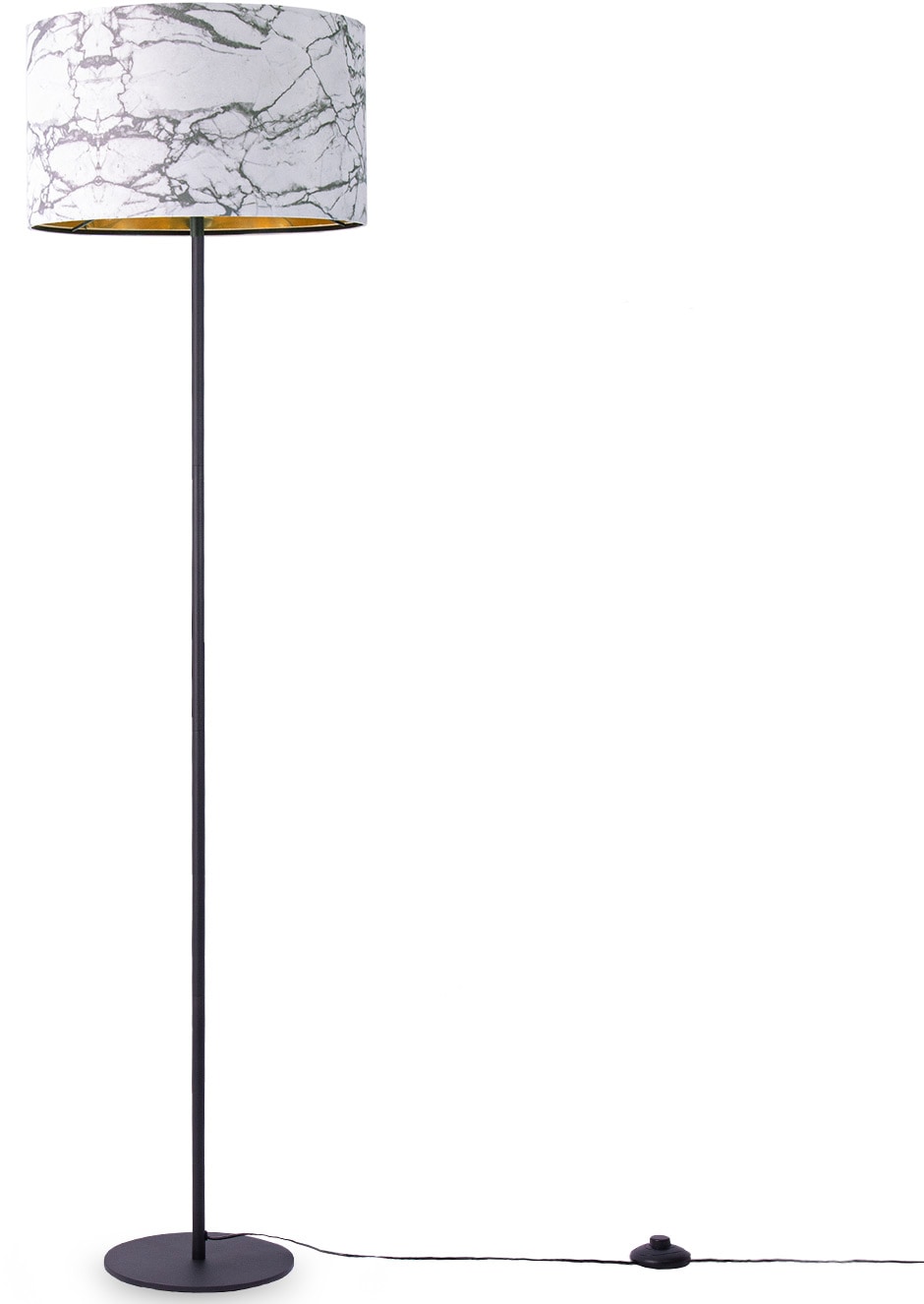Paco Home Stehlampe Online Weiß 525«, Grau E27 Schlafzimmer »Kraft Design bestellen OTTO Stein Wohnzimmer Shop im 1 flammig-flammig, Marmor