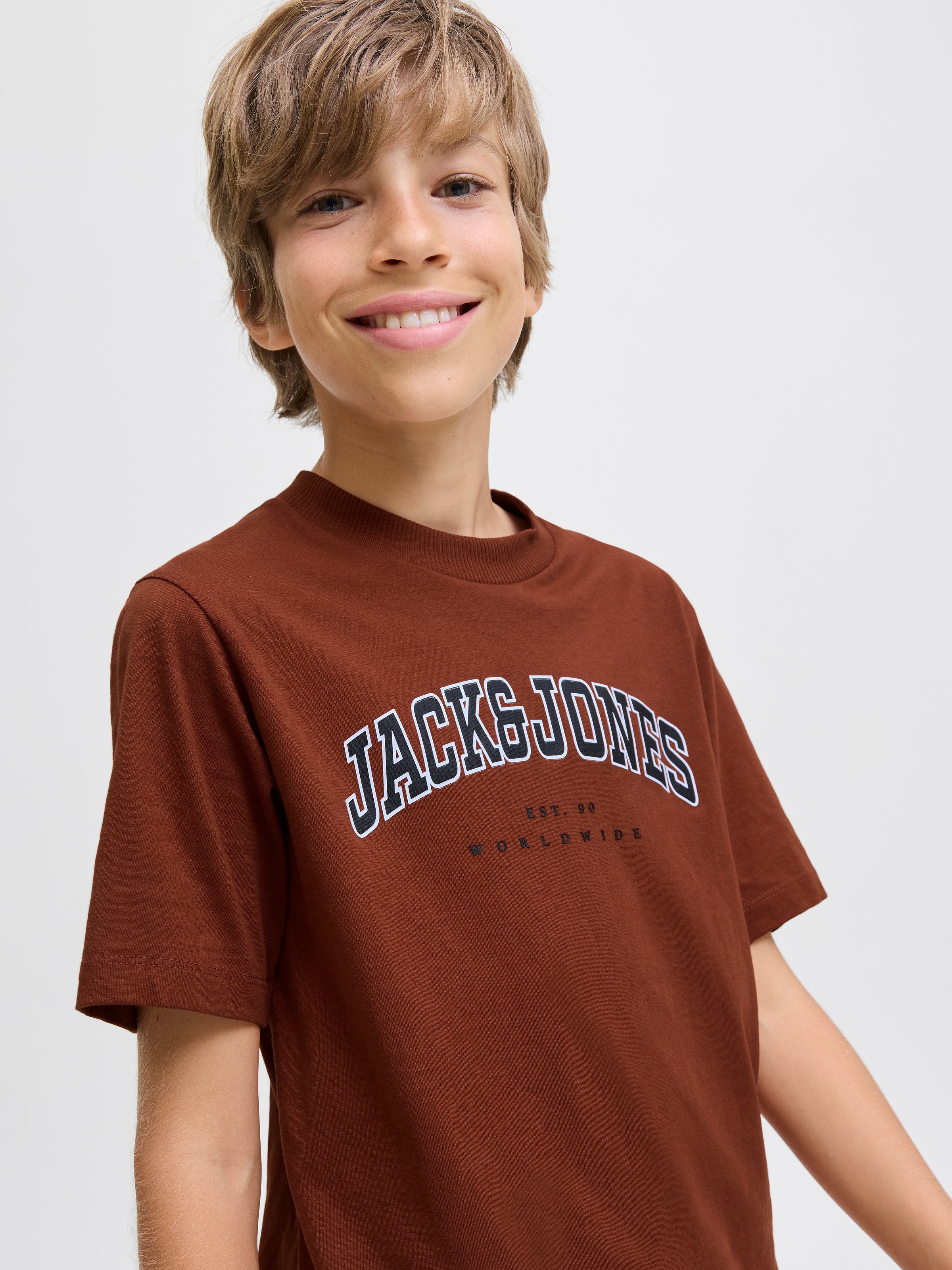 Jack & Jones Junior Rundhalsshirt »JJECALEB VARSITY TEE SS O-NECK NOOS JNR«