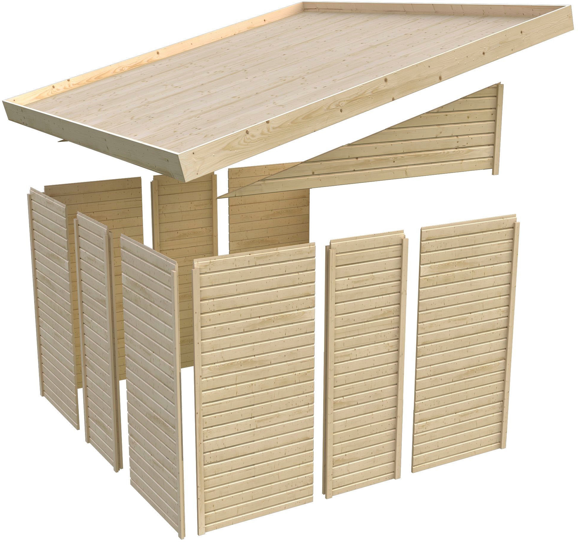 Karibu Gartenhaus »Wurmberg 2« terragrau, anthrazit oder naturbelassen