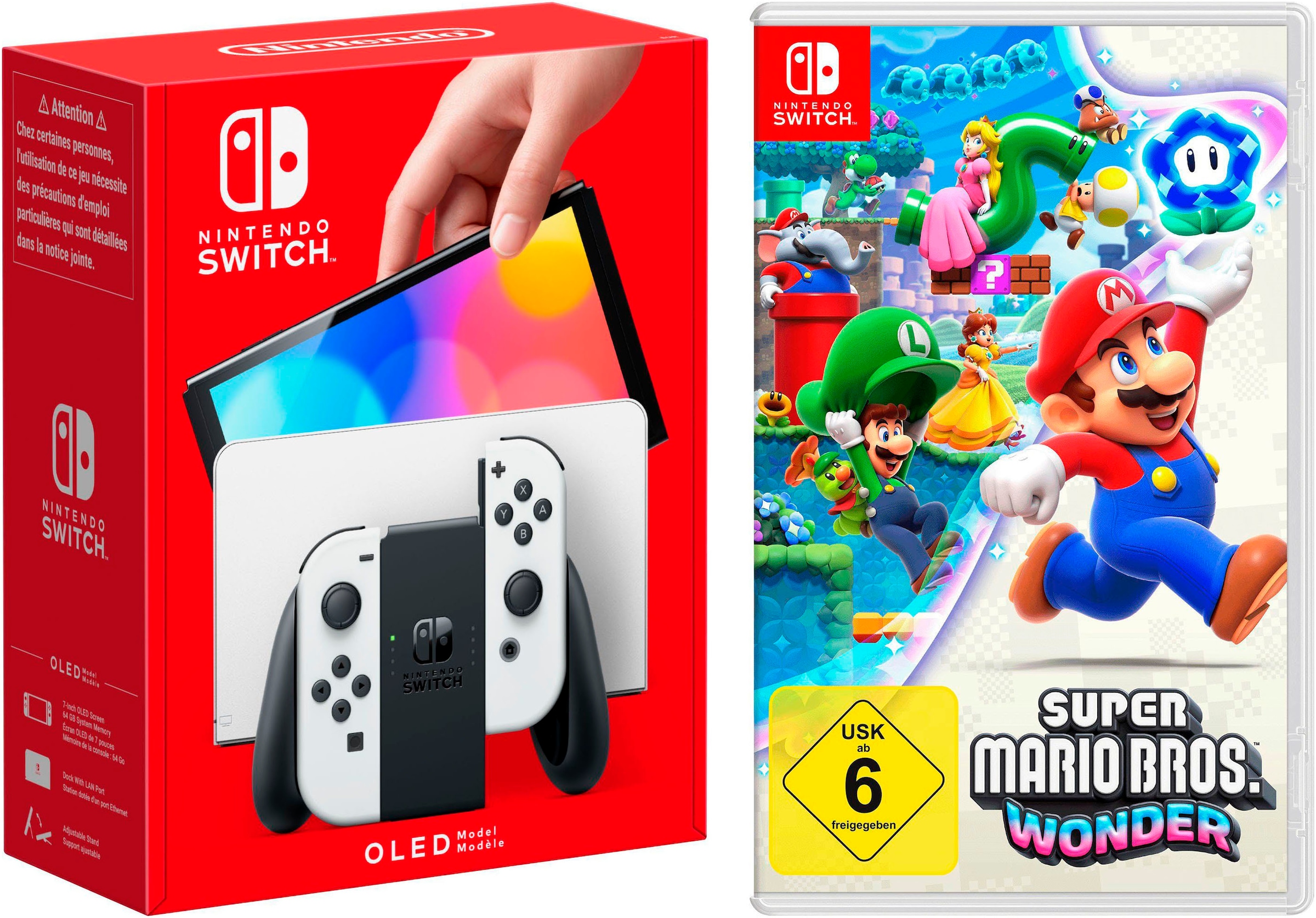 Nintendo Switch Konsolen-Set »OLED + Super Mario Bros. Wonder«