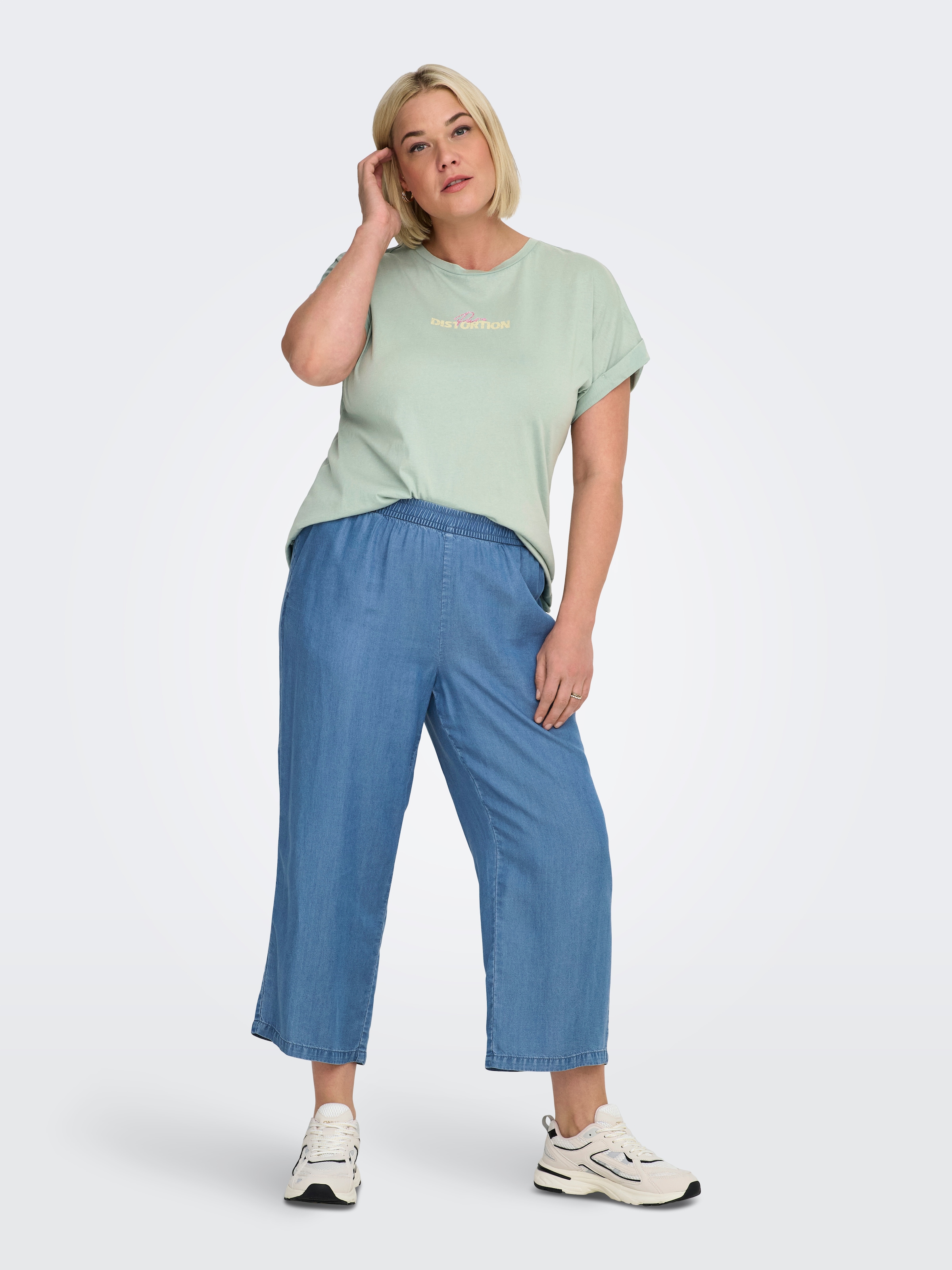 ONLY CARMAKOMA Culotte »CARCHARIS LIFE CULOTTE PANTS CC PNT«  Sommerhose, im Denim Look