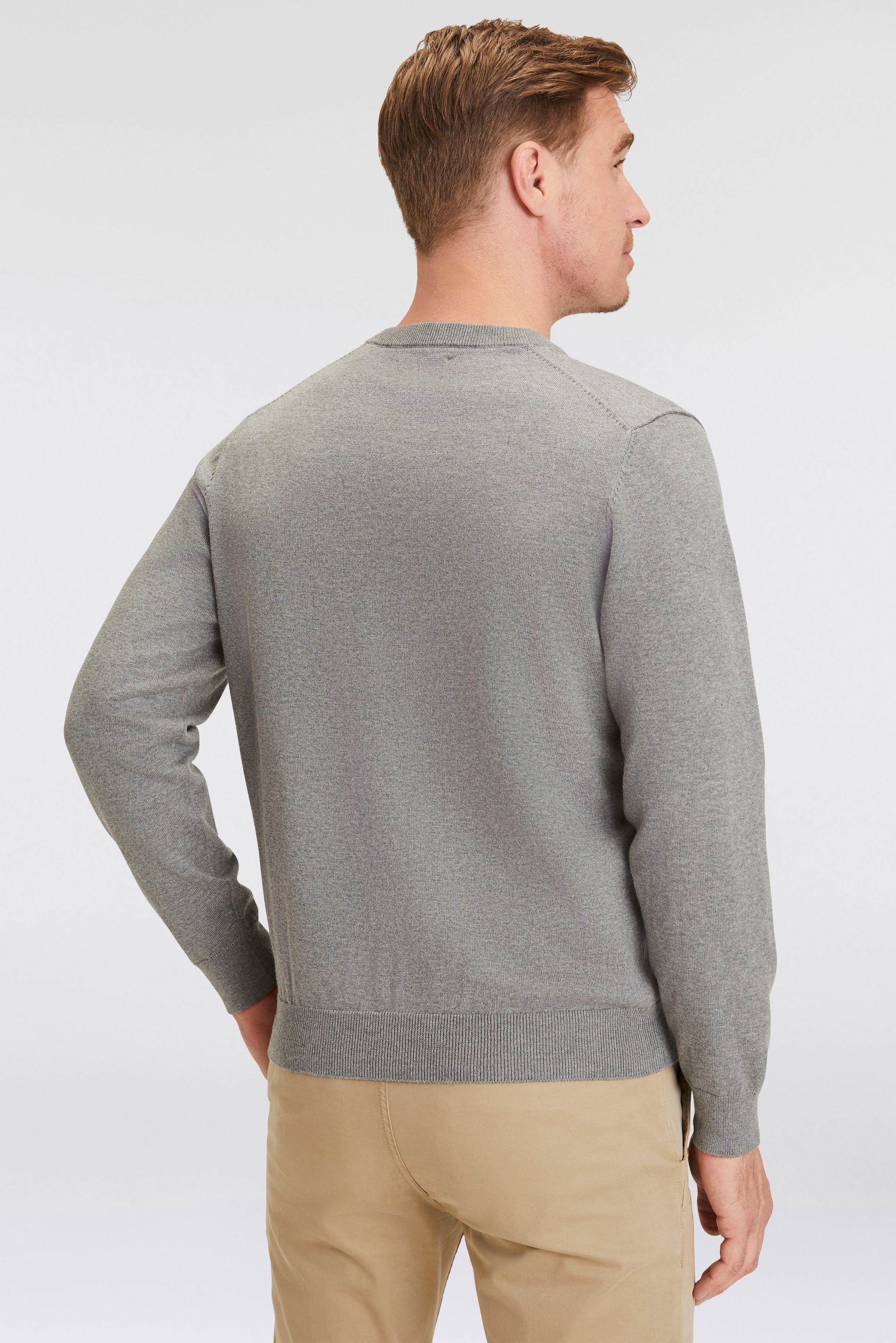 Gant V-Ausschnitt-Pullover »Classic Cotton V-Neck«, Premium Strickjersey aus weicher 100% Baumwolle, Übergangspullover