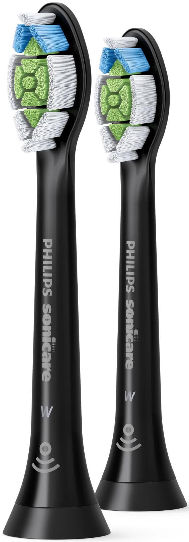 Philips Sonicare Aufsteckbürsten »Standard W2 Optimal White, Farbe schwarz«, mit der Bürstenkopferkennung, Standardgröße