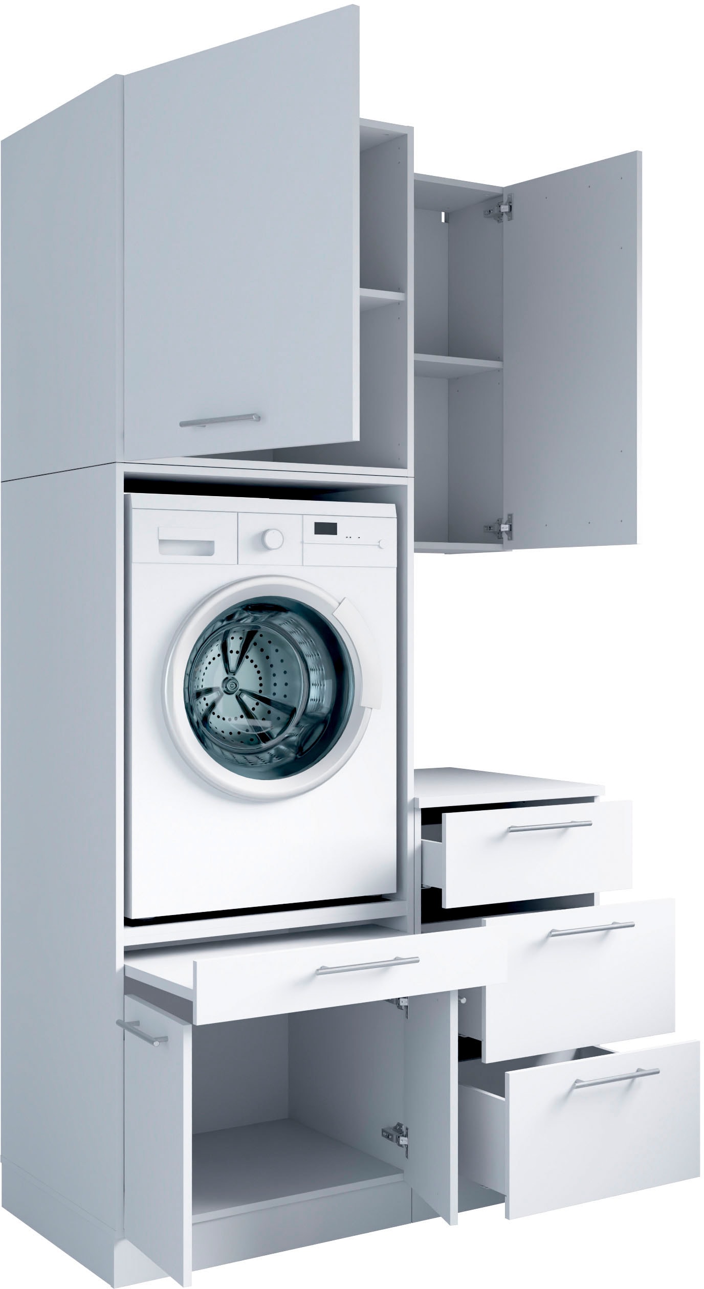 Laundreezy Mehrzweckschrank-Set »Laundreezy, 4-tlg. Mehrzweckschrank-Set B/H/T 118/238/68 cm« 4 Stk. tlg.