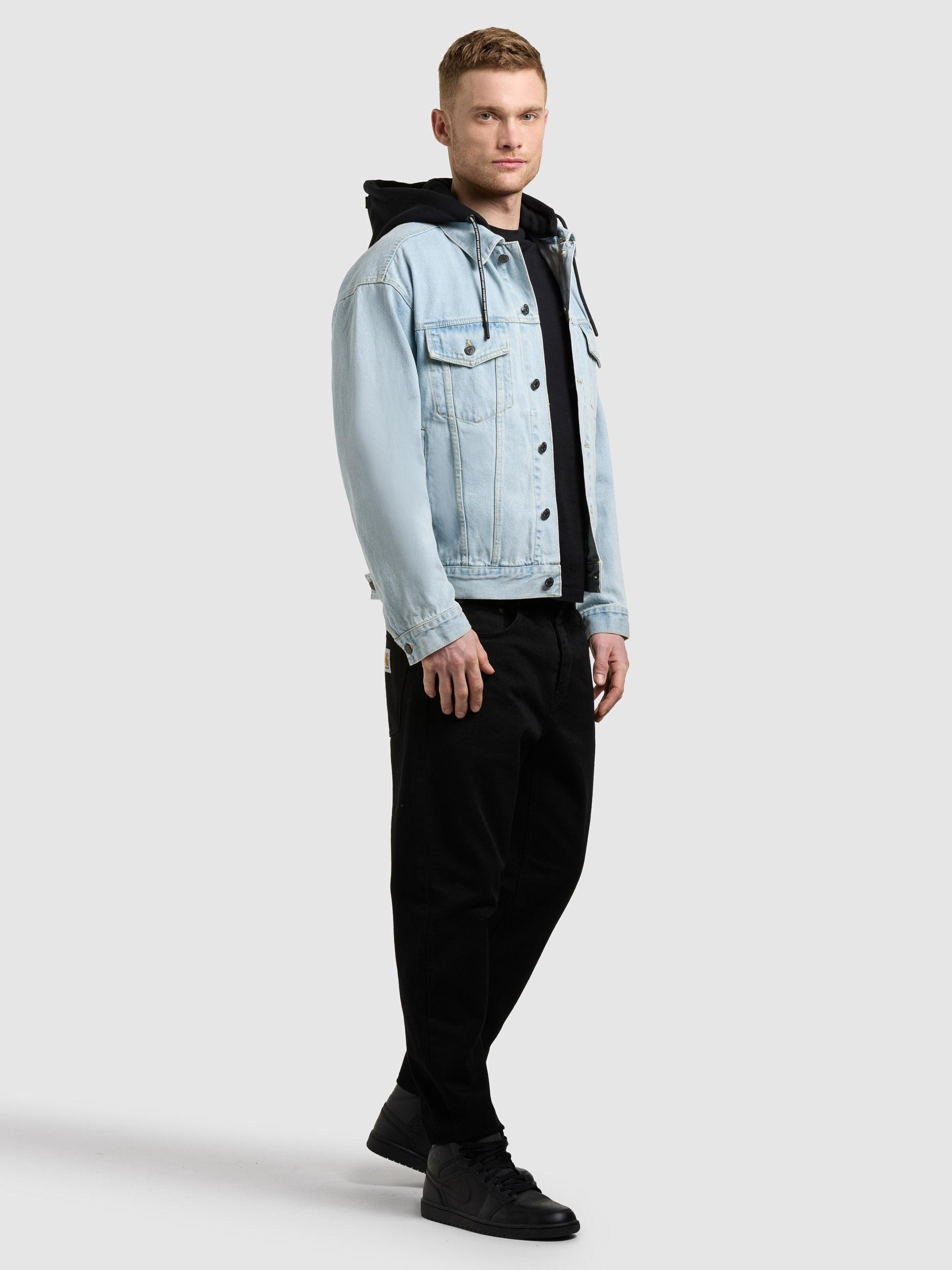 khujo Jeansjacke »Jeansjacke Jokin« mit Kapuze Herren Denim-Jacke mit Sweat-Kapuze