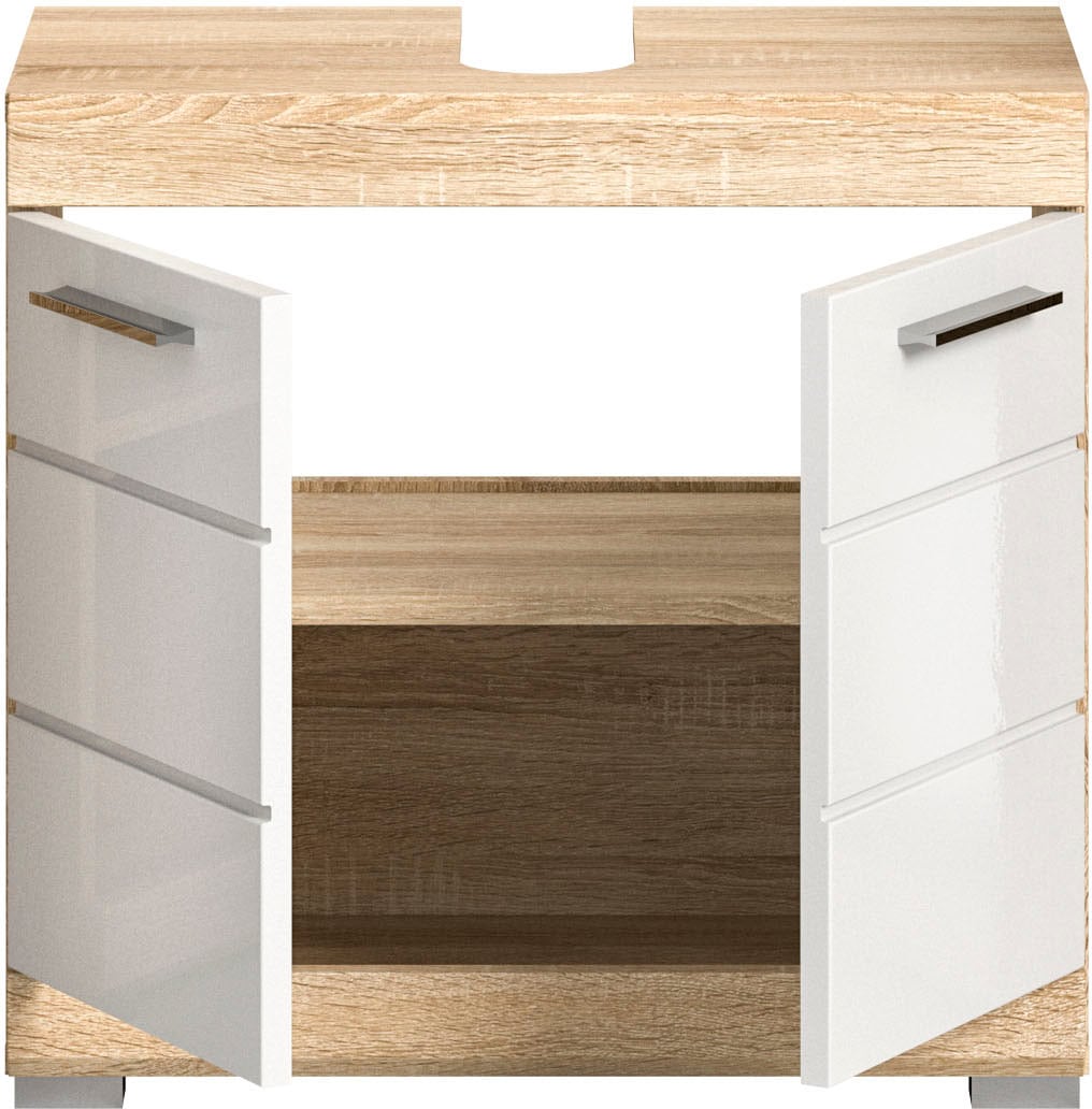 INOSIGN Waschbeckenunterschrank »Siena, Breite 60cm, 2 Tür, 2 Fächer, mit Siphonausschnitt, MDF-Front«, (1 St.), in verschiedenen Farben erhältlich, Badmöbel, Badschrank, Kommode, Bad