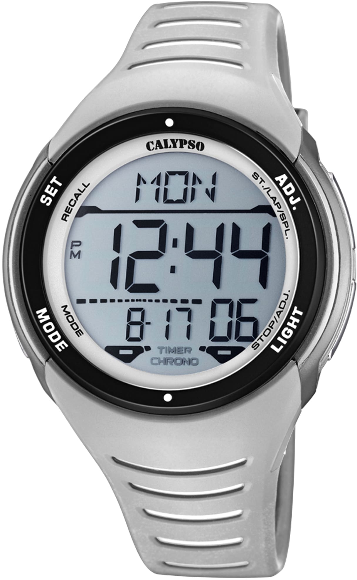CALYPSO WATCHES Chronograph »Color Splash, K5807/1«, Armbanduhr, Quarzuhr, Herrenuhr, Datum, Digitalanzeige, Stoppfunktion