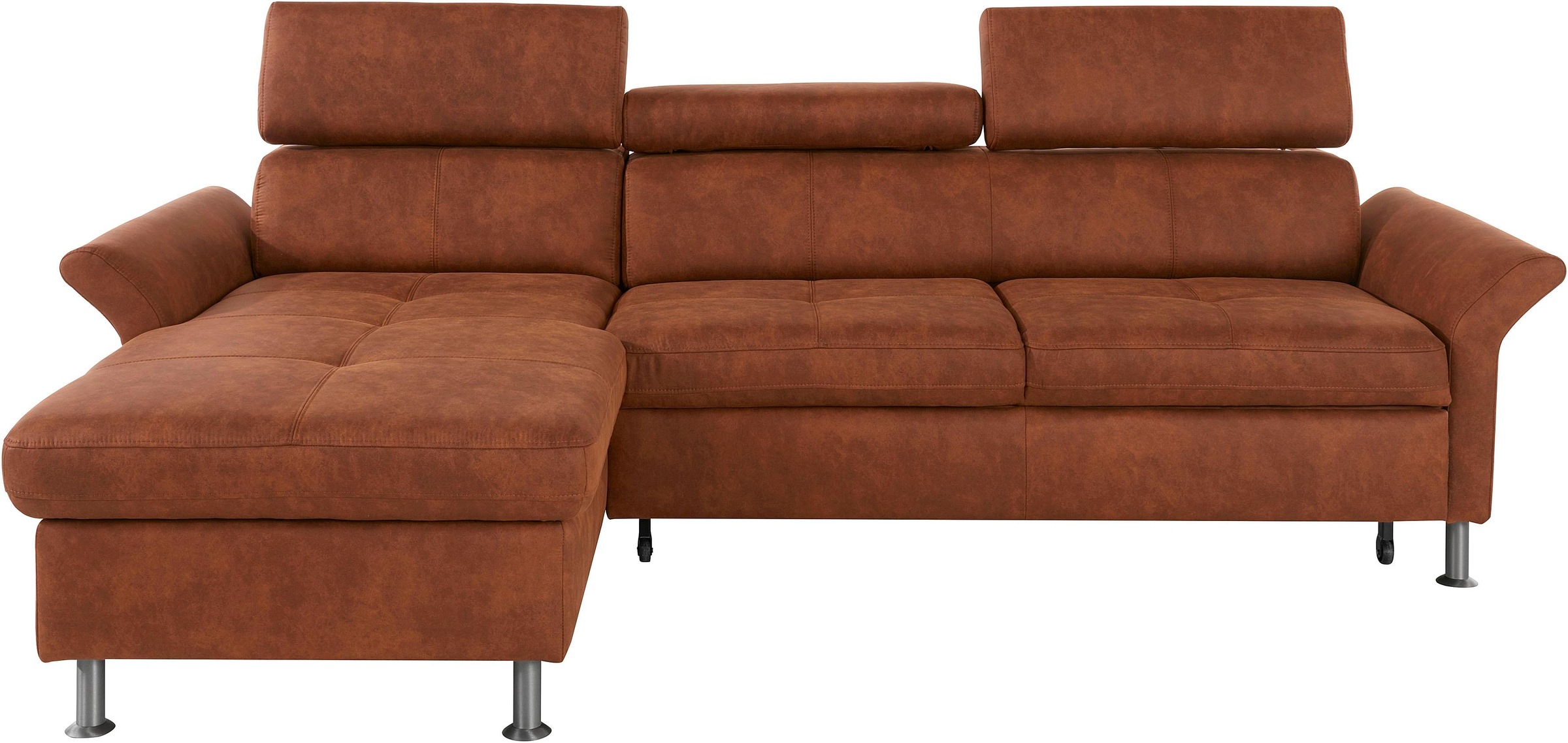 exxpo - sofa fashion Ecksofa »Maretto, bequem und komfortabel, L-Form«, inkl. Kopf- bzw. Rückenverstellung, wahlweise mit Bettfunktion