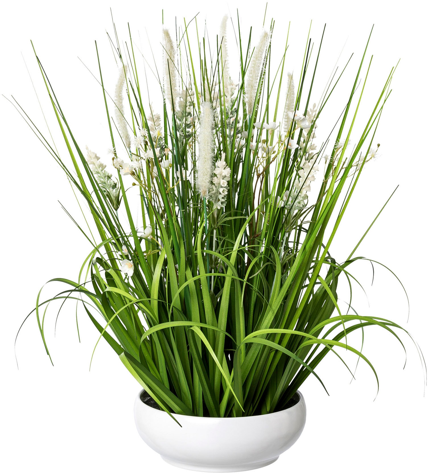 Creativ »Blüten-Gras-Mix«, Kunststoffschale St.), Kunstgras OTTO green in weißer (1 bei
