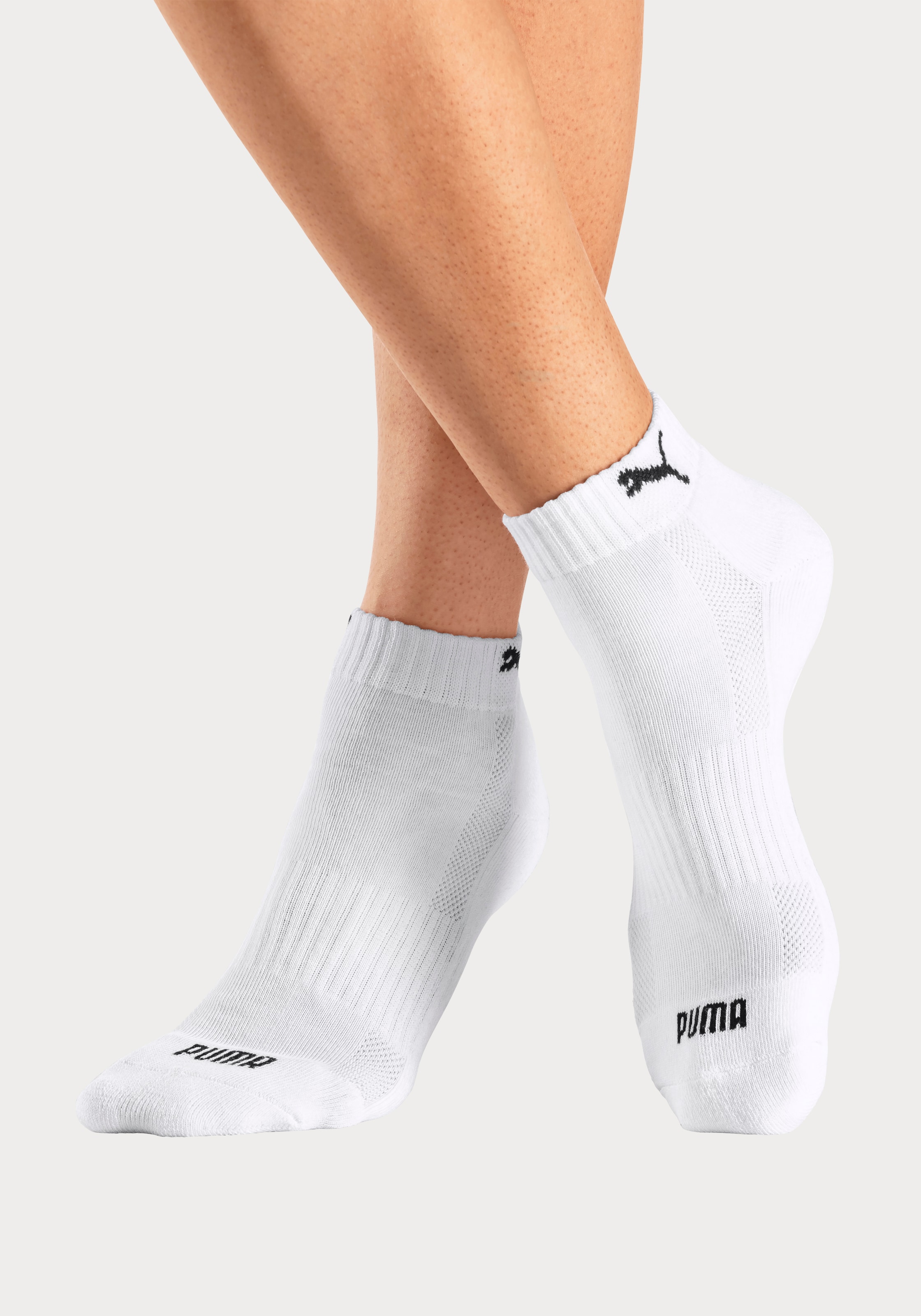 PUMA Kurzsocken, (3 Paar), mit Frotteesole