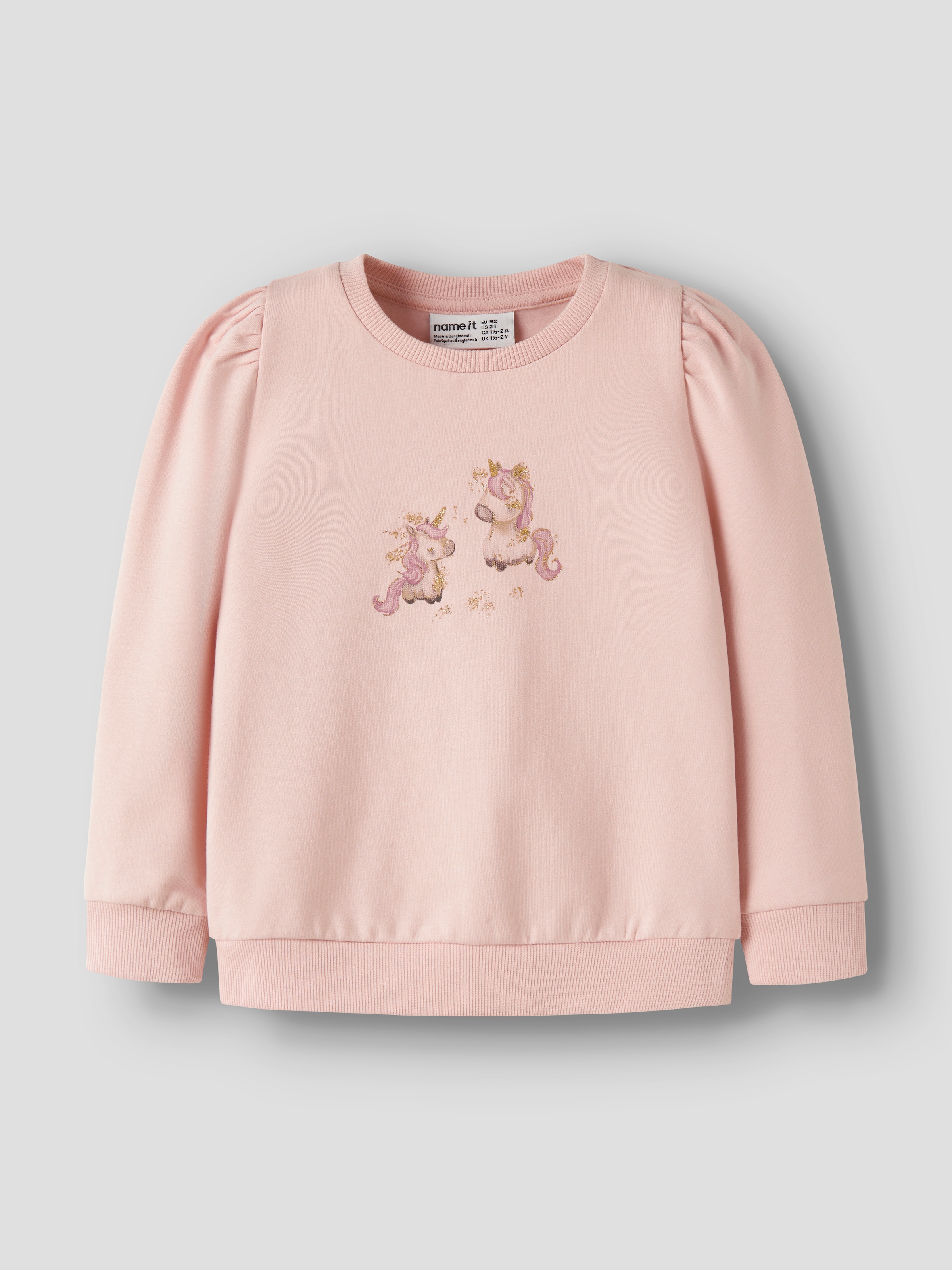 Name It Sweatshirt »NMFLAURIE LS SWEAT BRU«, Baumwollmischung, regular fit
