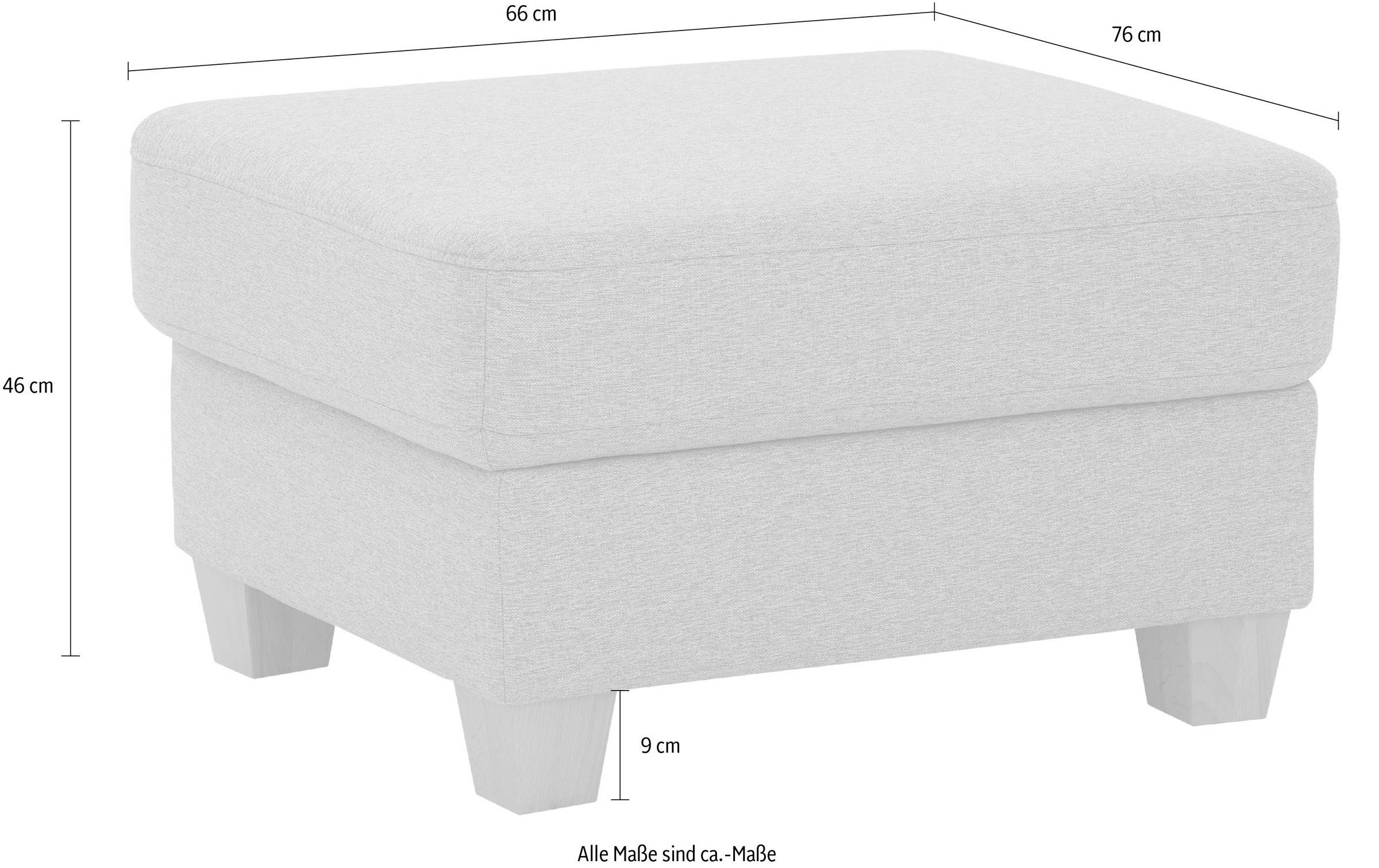Home affaire Polsterhocker »Dalia« mit Stauraum, Federkern-Polsterung passend zur "Dalia"-Serie