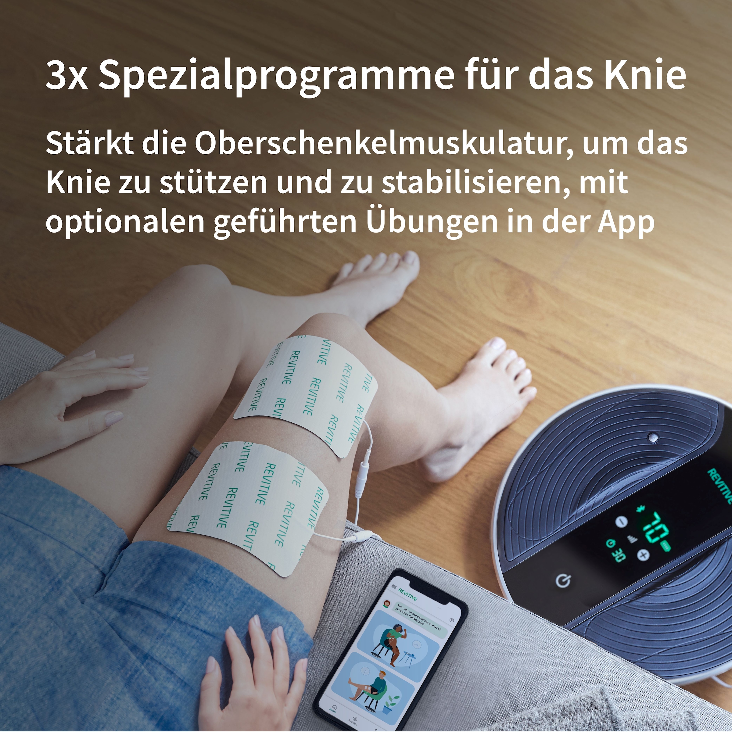 REVITIVE EMS-Gerät »Medic Coach Durchblutungs-Stimulator« Effektive Knieschmerztherapie und bessere Durchblutung