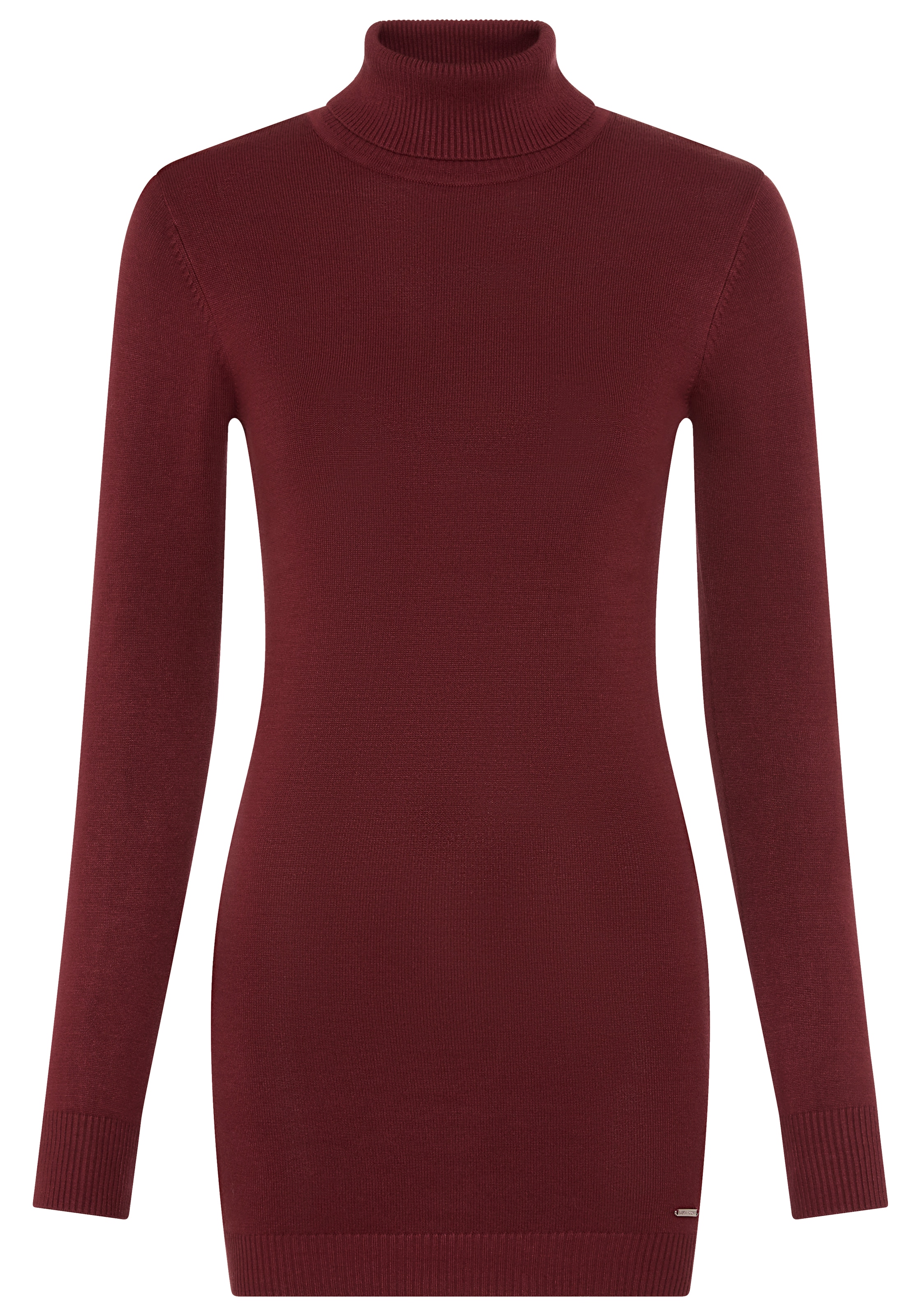 Laura Scott Rollkragenpullover Feinstrick in figurbetonter Longform