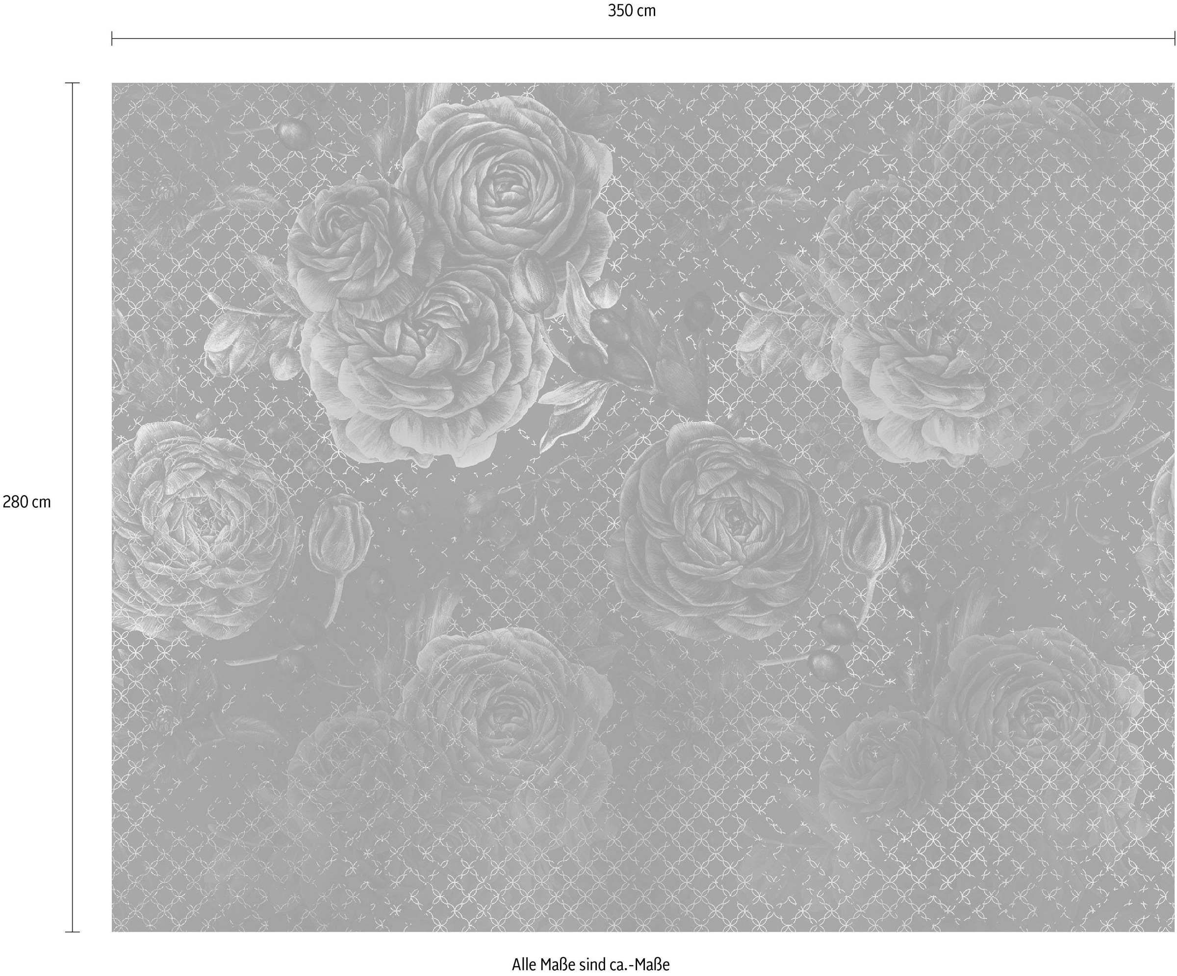 Komar Vliestapete »Digitaldruck Vlies - Rouge Intense - Größe 350 x 280 cm«, bedruckt, Wohnzimmer, Schlafzimmer